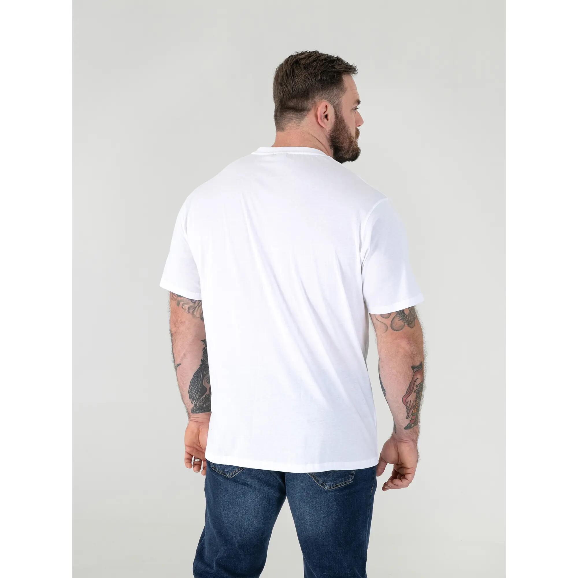 Mens D555 Sig Cotton Kingsize TShirt (White) 4/5