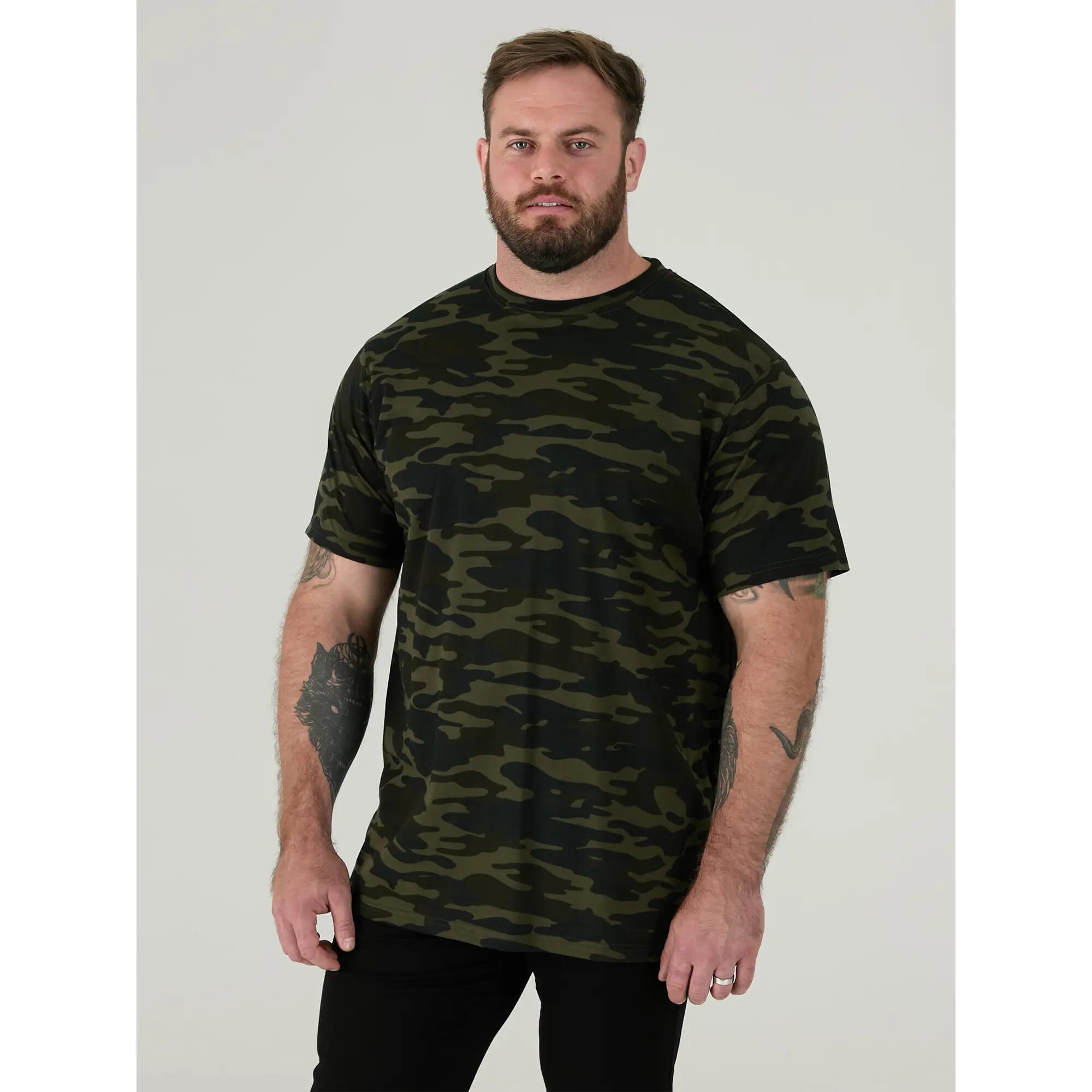 Mens D555 Gaston Camouflage Kingsize TShirt (Jungle) 5/6