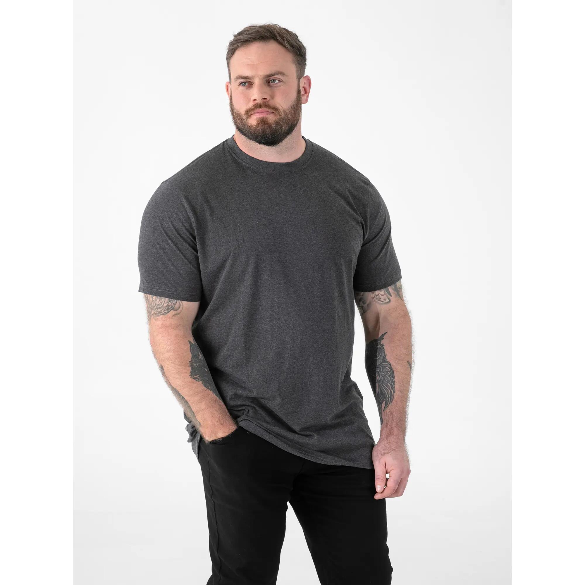 Mens D555 Flyers 2 Crew Neck TShirt (Charcoal Melange) 6/6