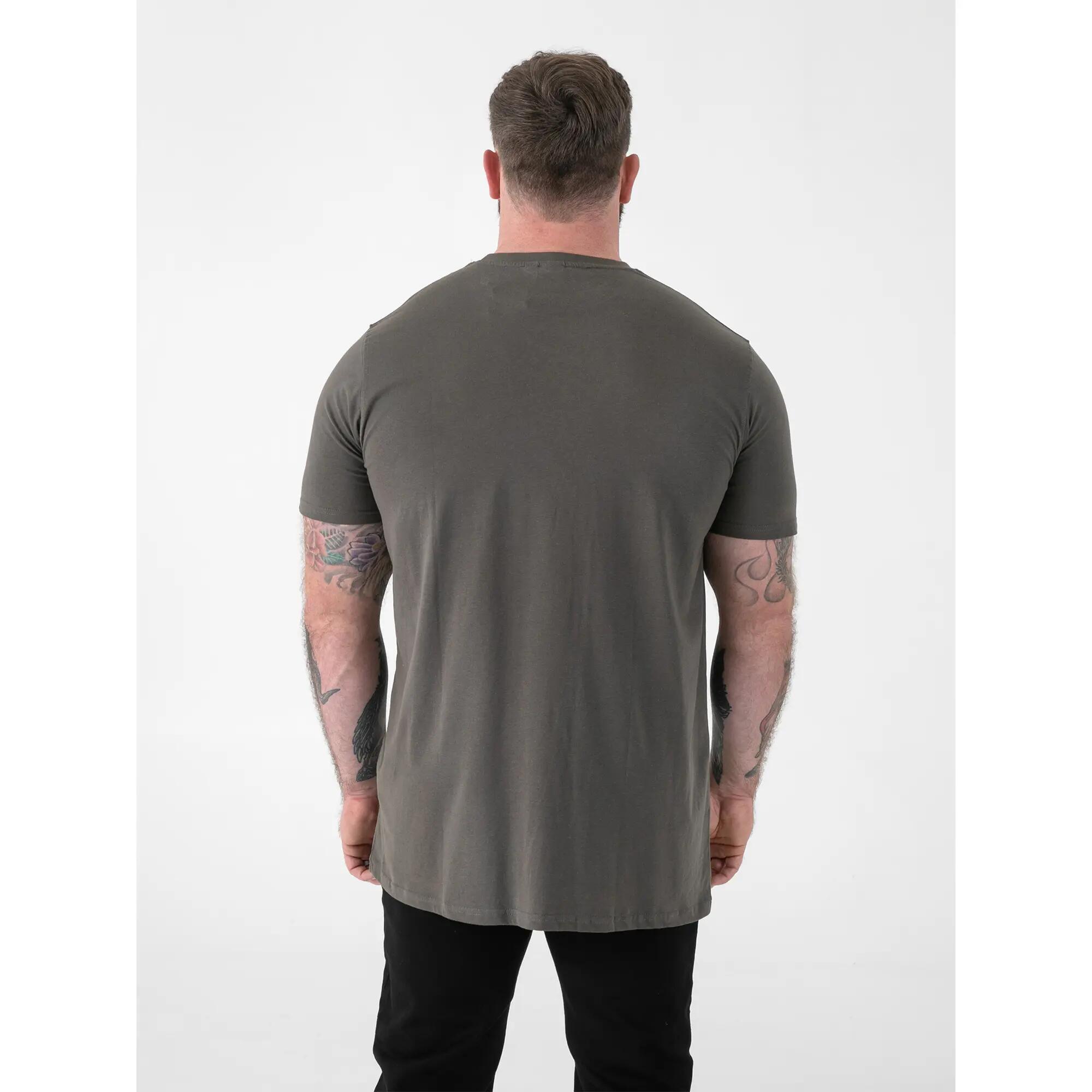 D555 Tshirt Uni Manches Courtes FLYERS Homme (Kaki) 5/5
