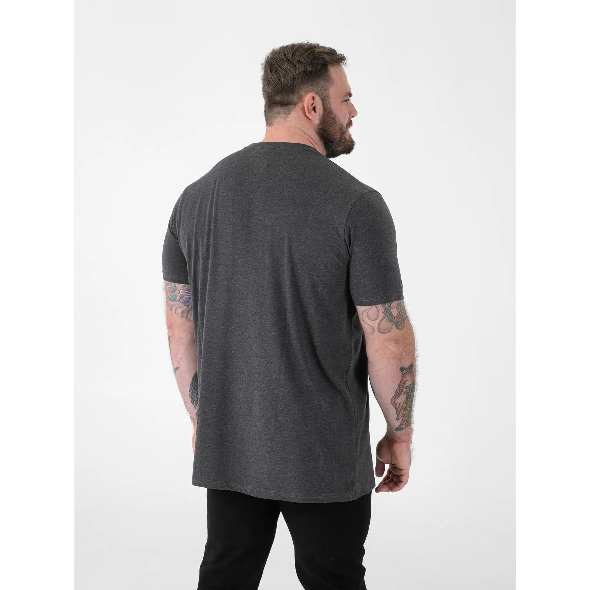 Mens D555 Flyers 2 Crew Neck TShirt (Charcoal Melange) 5/6
