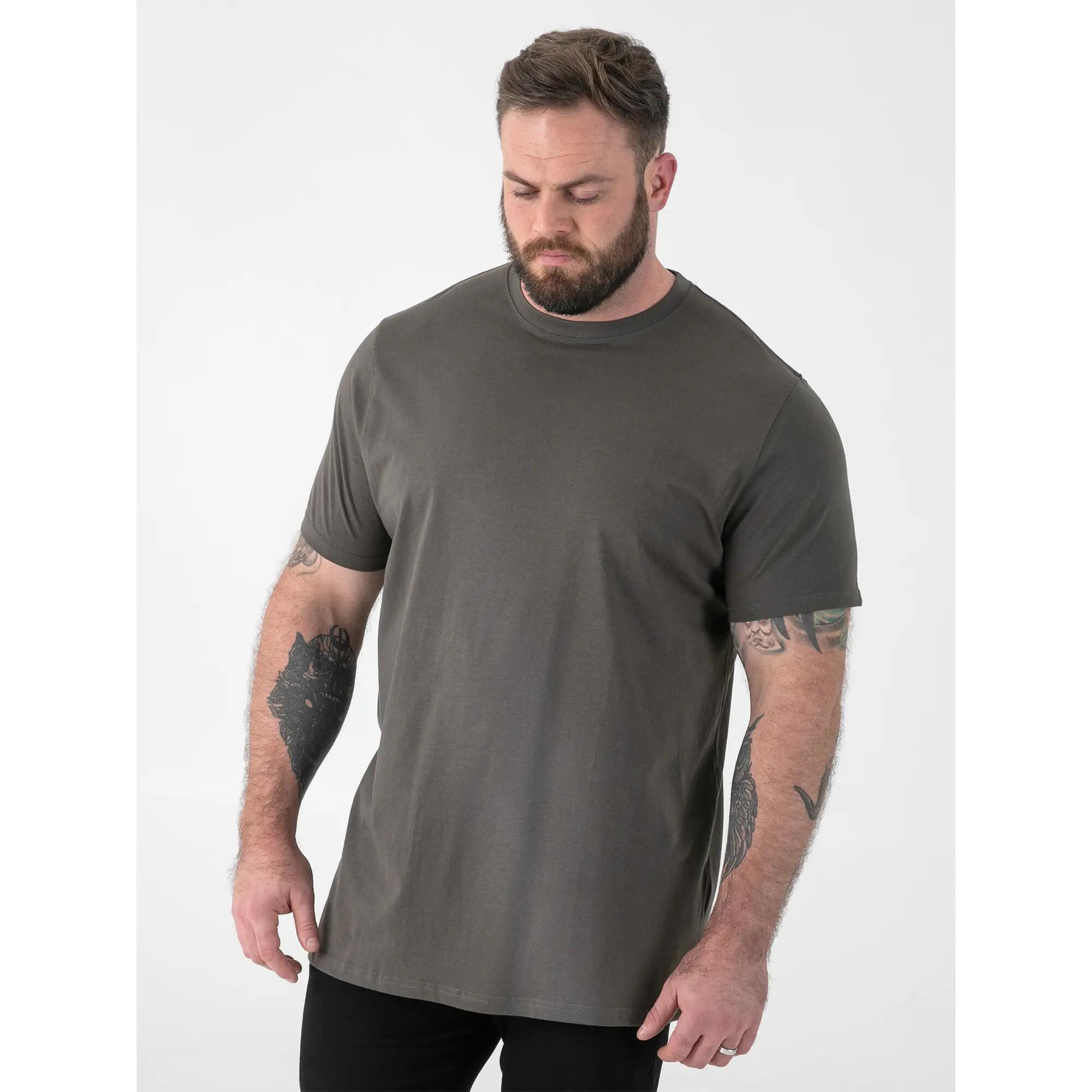 D555 Tshirt Uni Manches Courtes FLYERS Homme (Kaki) 4/5