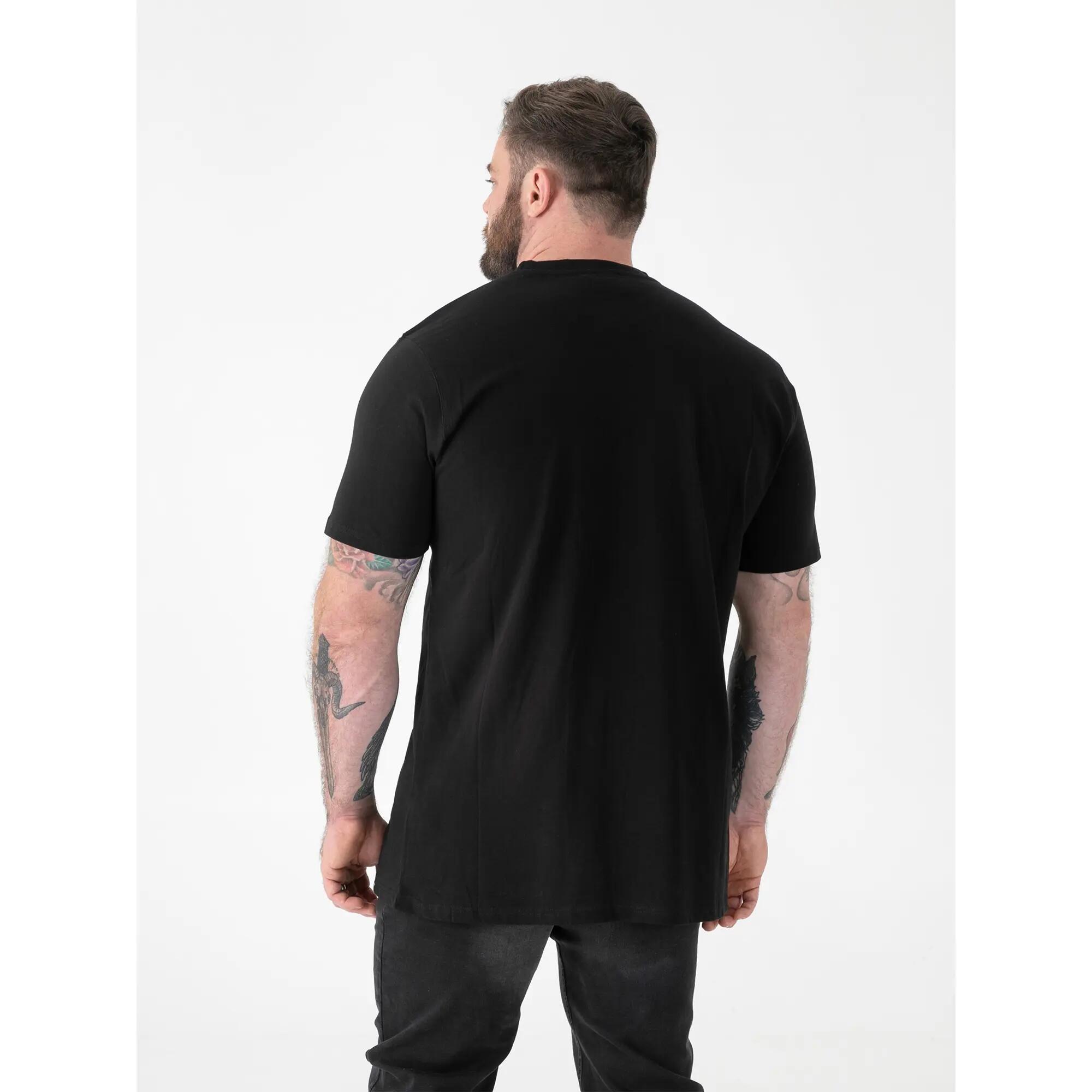 D555 Tshirt Uni Manches Courtes FLYERS Homme (Noir) 5/5