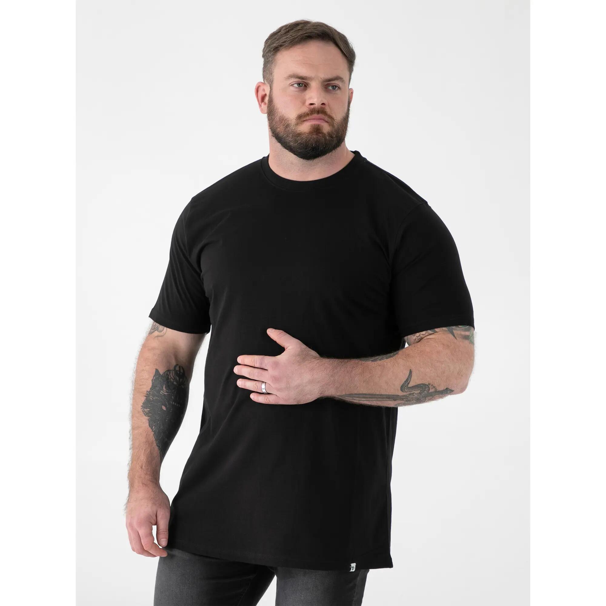 D555 Tshirt Uni Manches Courtes FLYERS Homme (Noir) 4/5