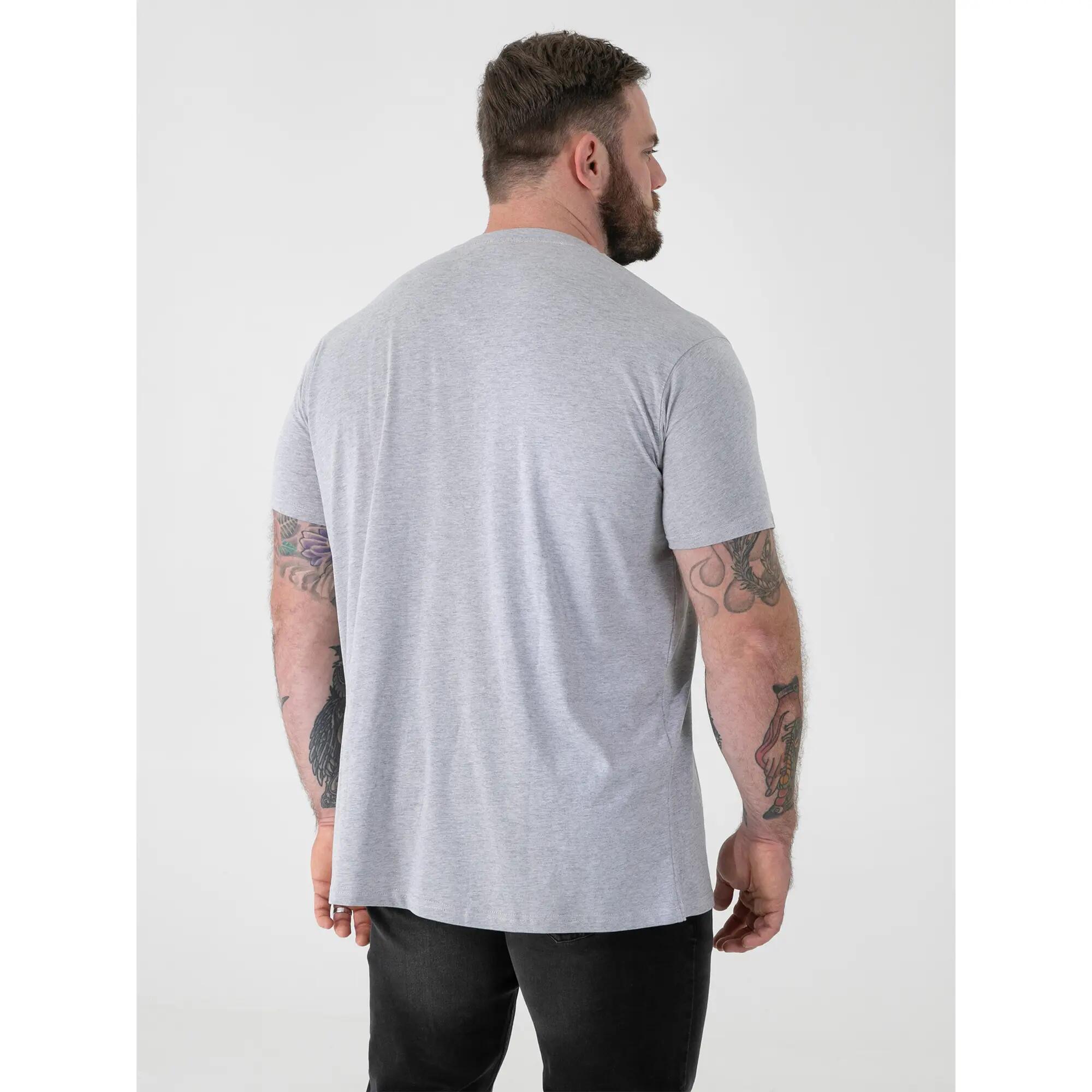 Mens D555 Sig TShirt (Grey Melange) 5/6