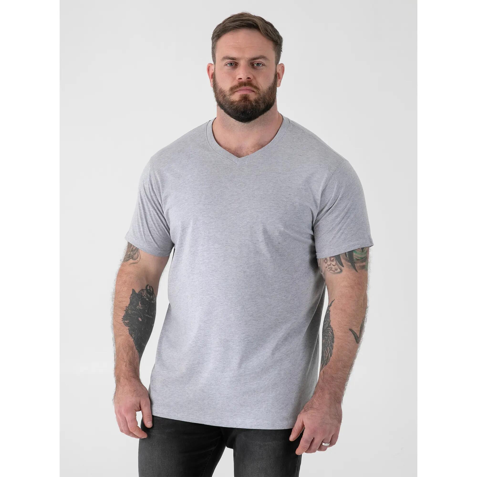 Mens D555 Sig TShirt (Grey Melange) 4/6