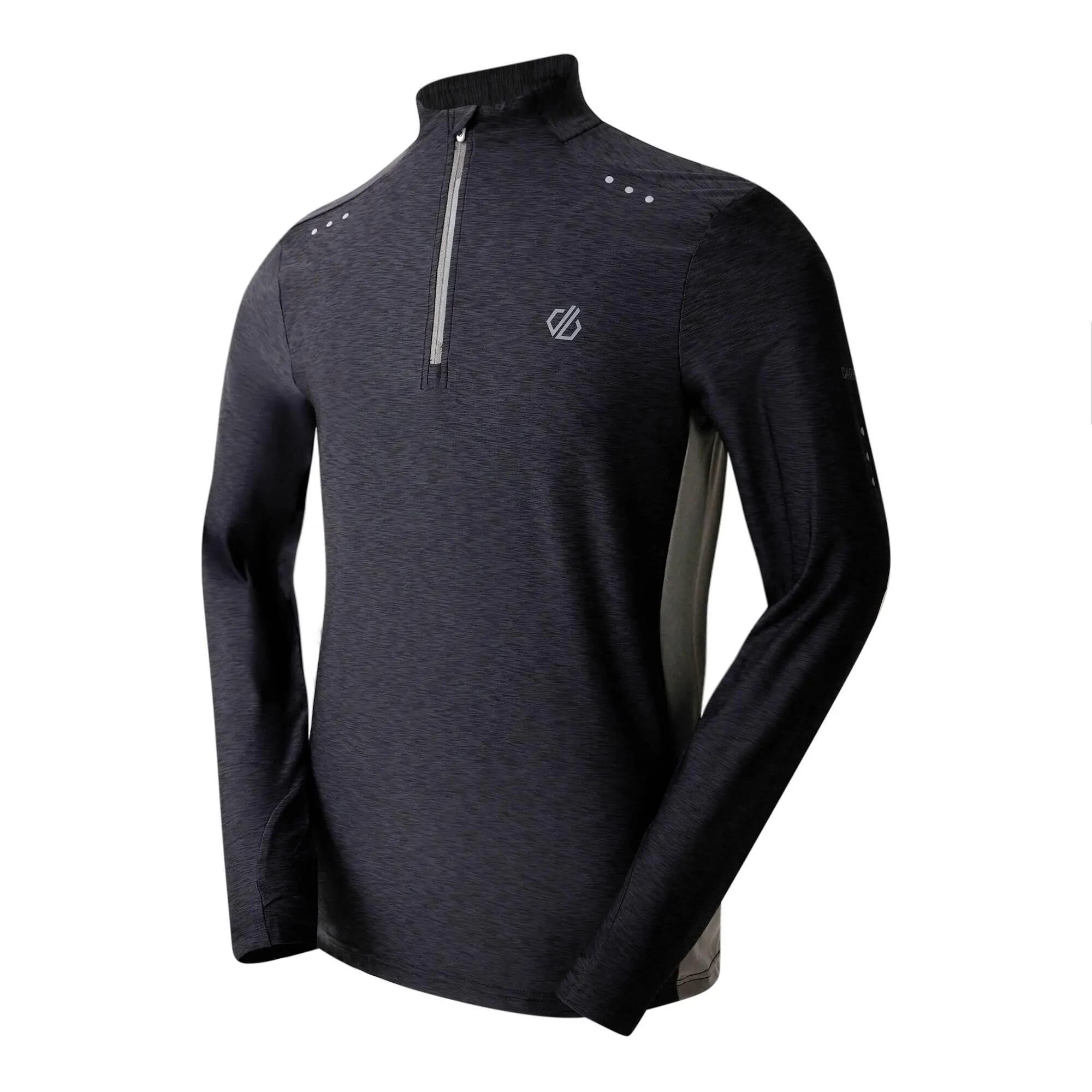 POWER UP Herren Shirt Dare 2B Schwarz Meliert langarm 6/7