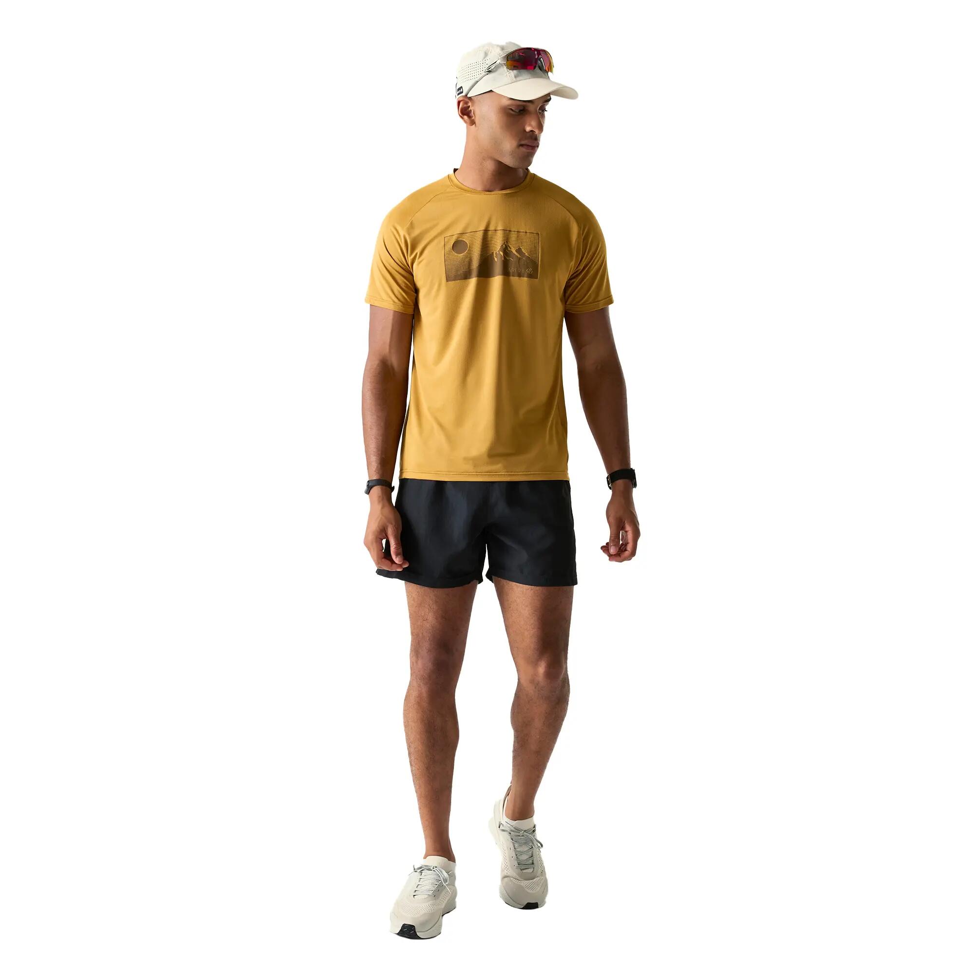 Heren Tech II Moon Mountain TShirt (Hout Bruin) 6/6