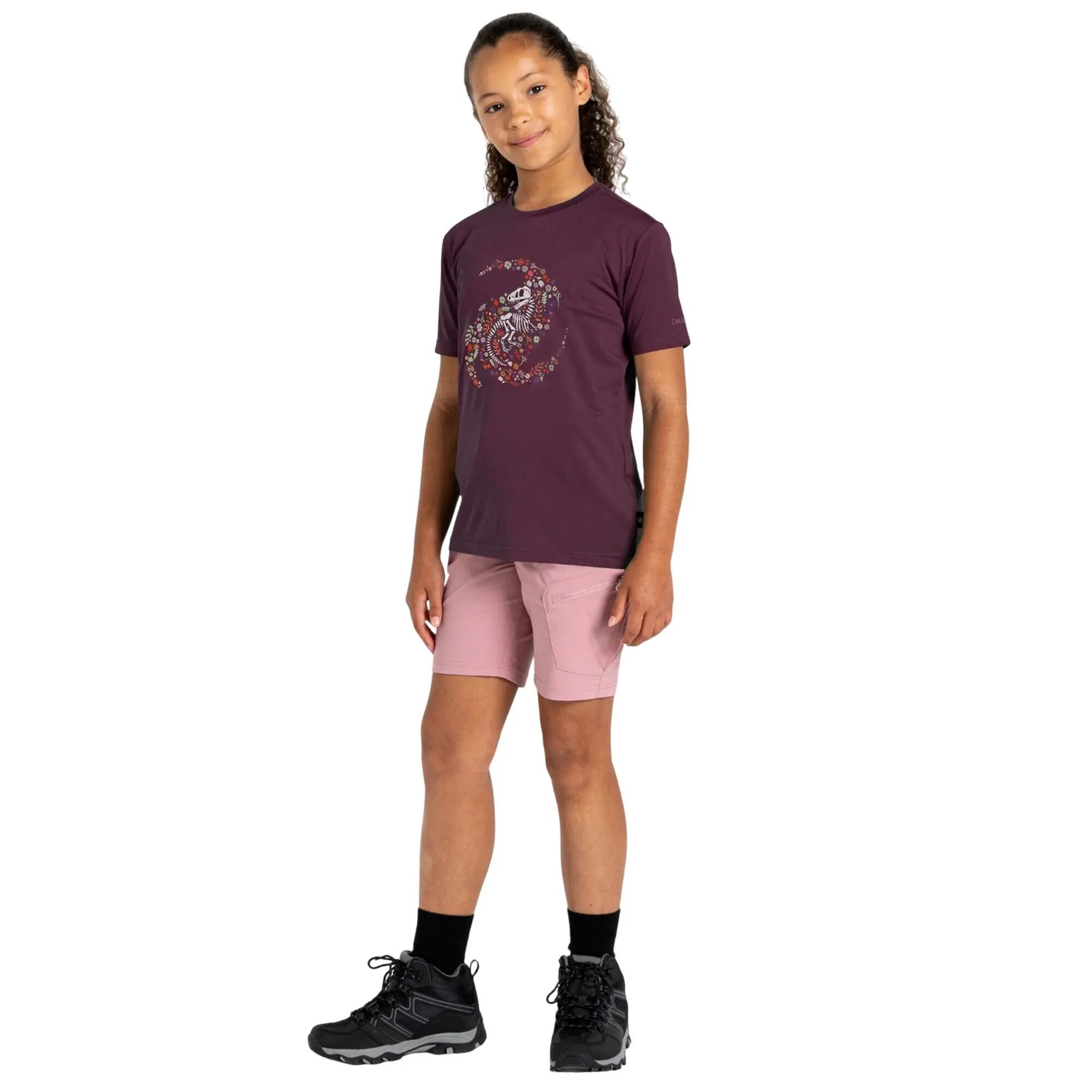 Camiseta Amuse II Diseño Esqueleto de Dinosaurio para Niños/Niñas Ciruela Oscuro 7/7