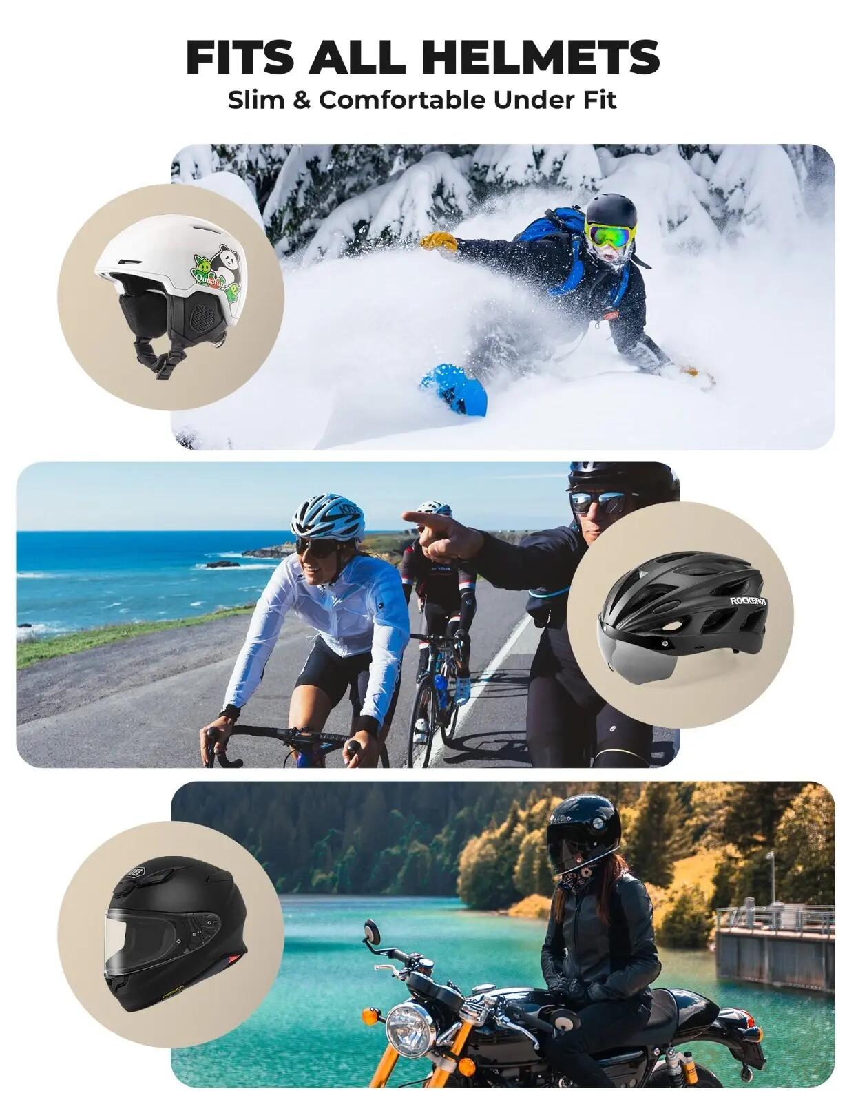 Czapka sportowa unisex Rockbros 18250005001 z dodatkiem wełny 6/8
