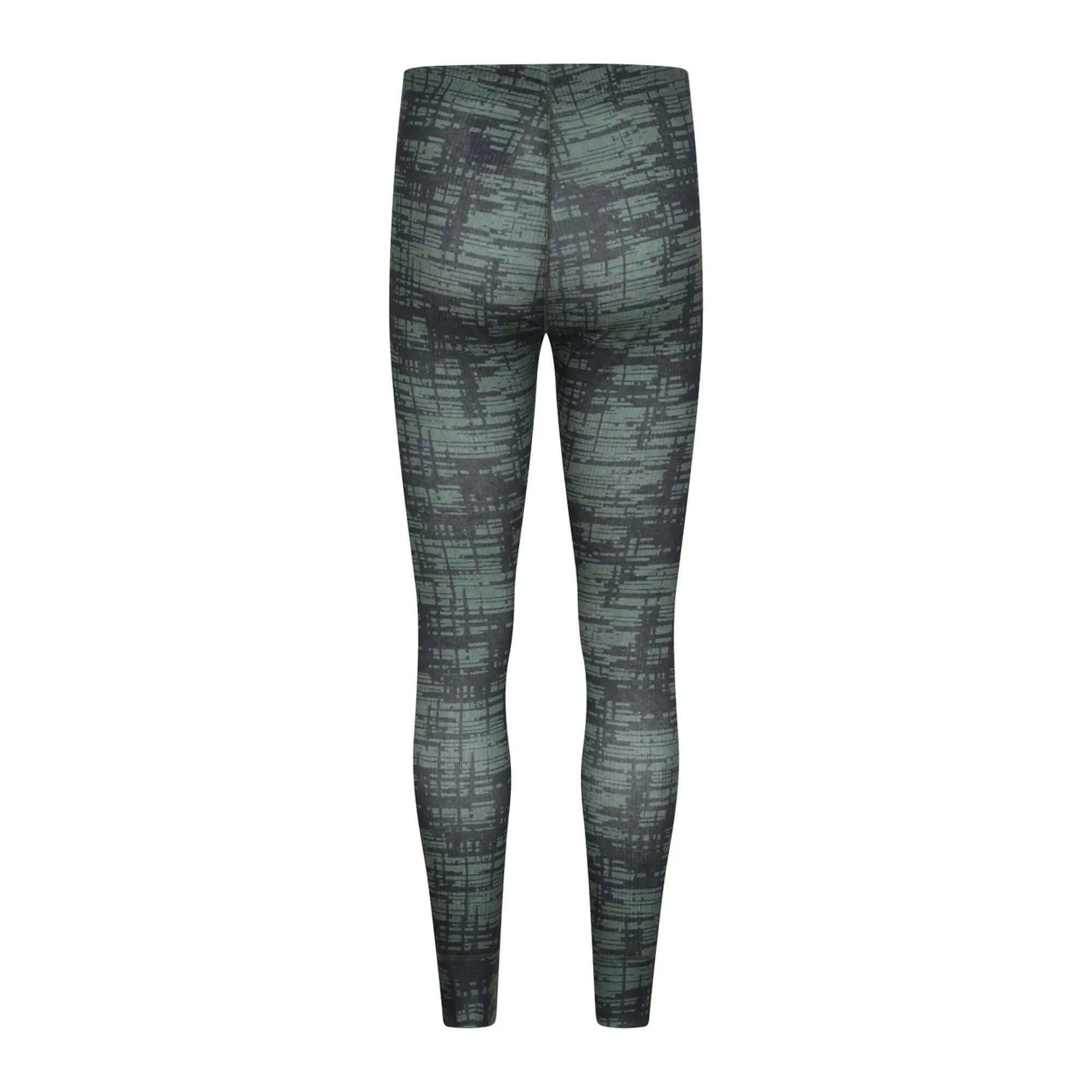 Mens Talus Dash Print Thermal Bottoms (Khaki Green) 2/4