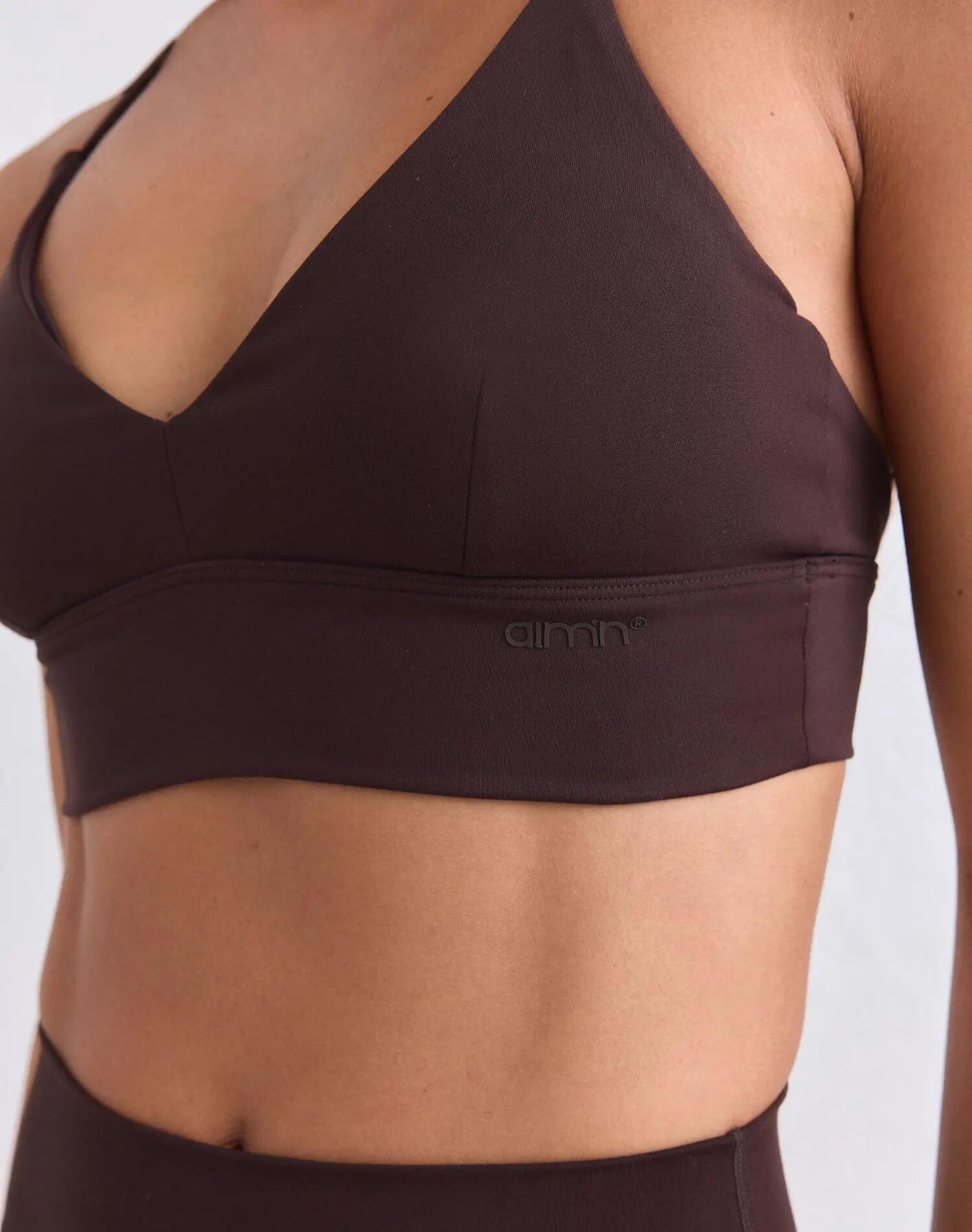 Donna Reggiseno sportivo Sostegno leggero Coppe estraibili Sense Cioccolato 4/5