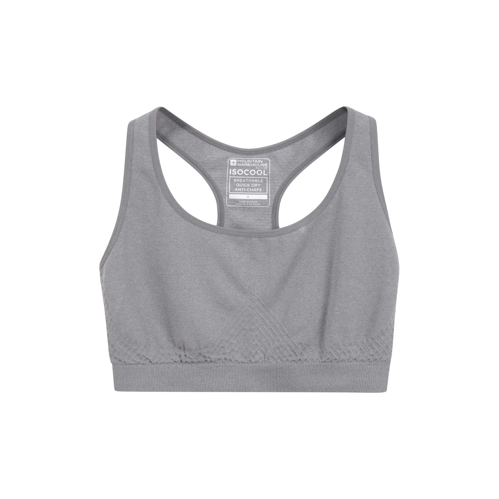 Womens/Ladies AntiChafe Seamless Sports Bra (Grey) 5/6