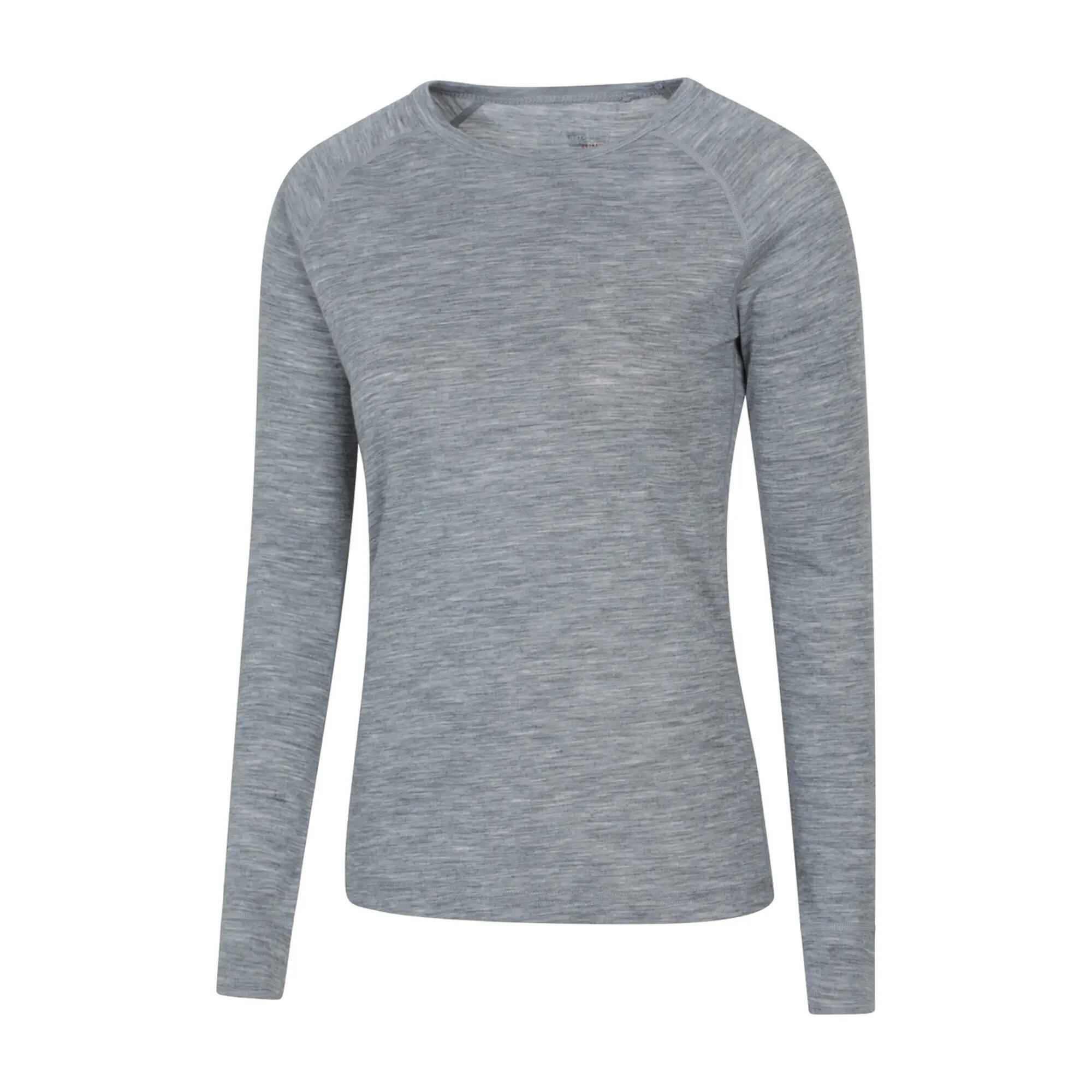 Womens/Ladies Merino Wool Base Layer Set (Light Grey) 5/6