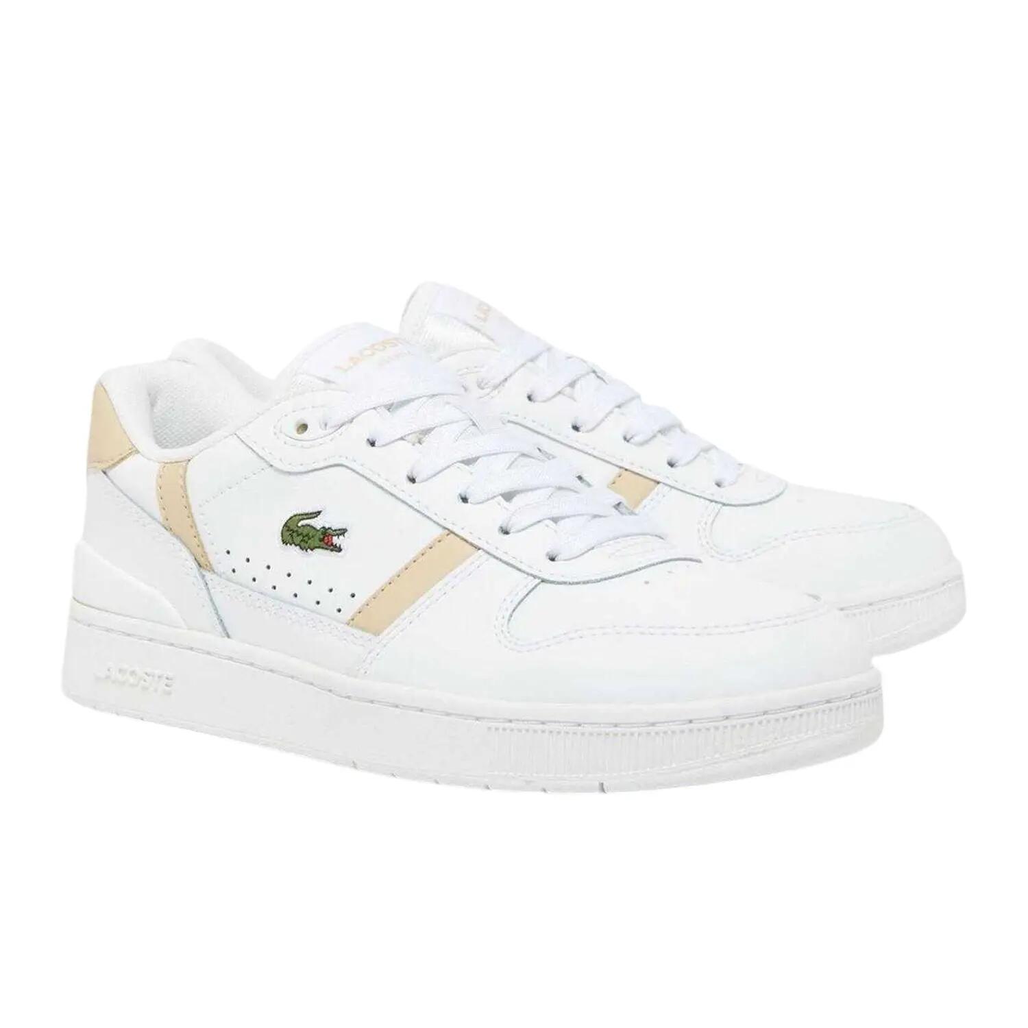 Womens/Ladies TClip Set Leather Trainers (White) 5/5