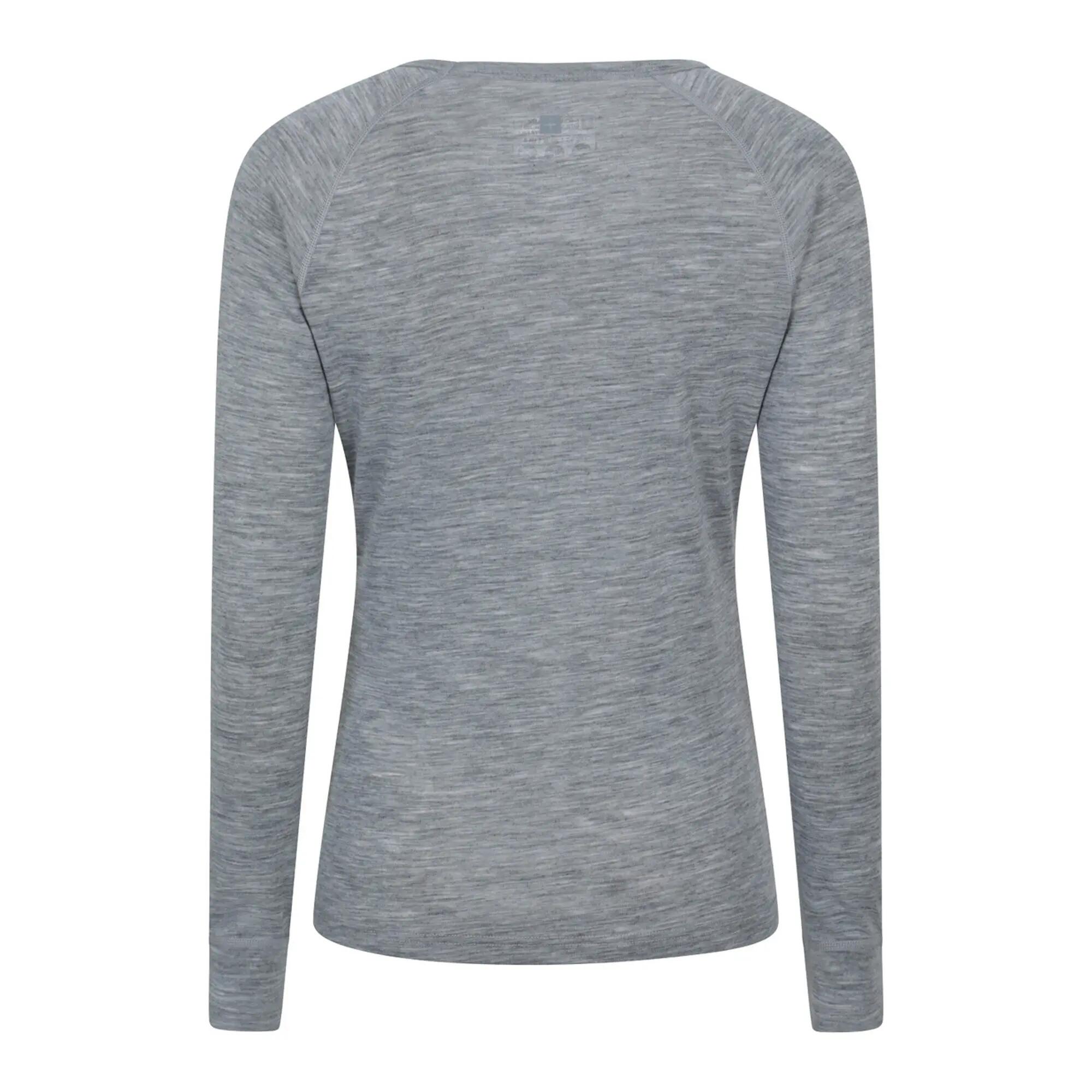 Womens/Ladies Merino Wool Base Layer Set (Light Grey) 2/6