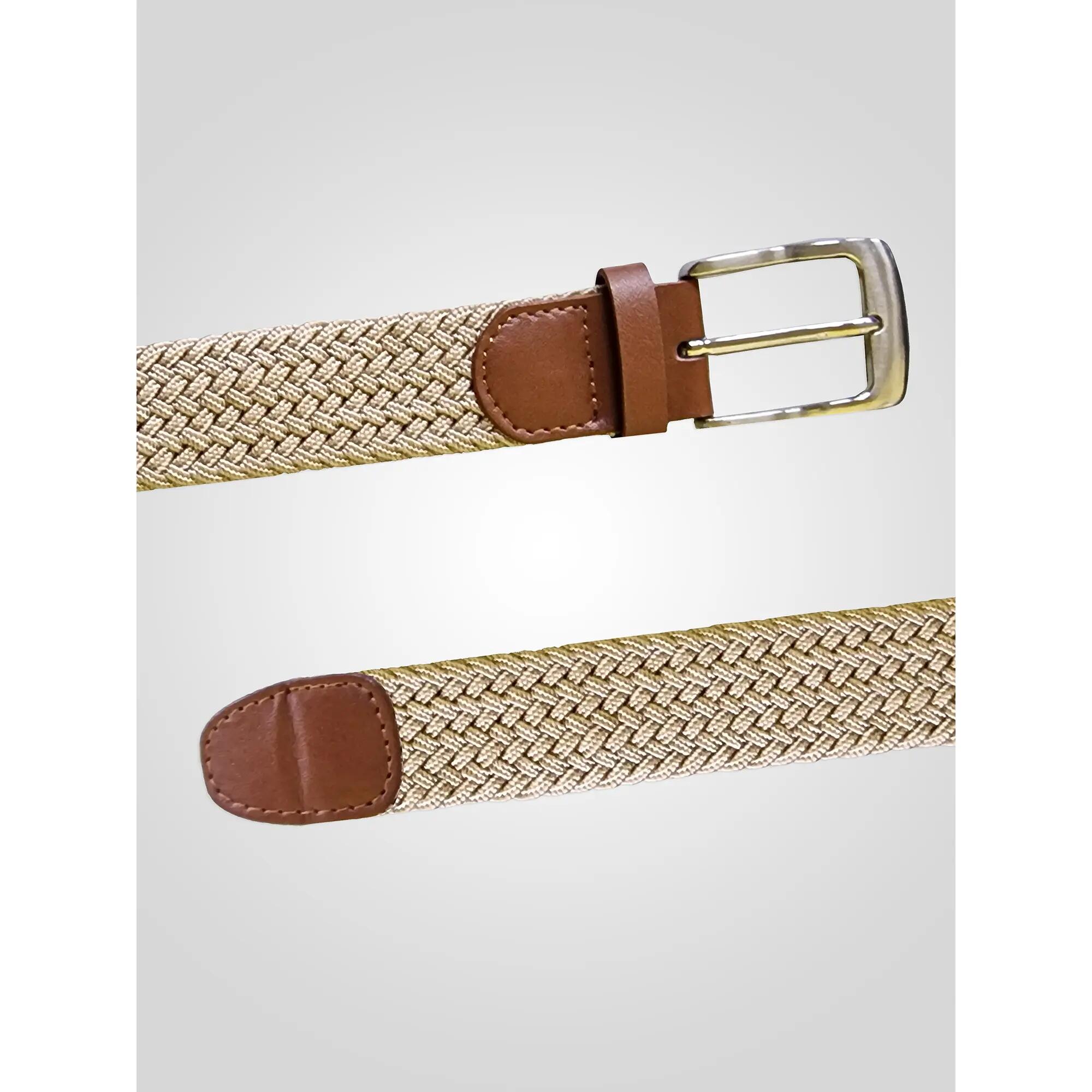 Gürtel "D555 Frank", geflochten, Stretch Herren Steinfarben 4/5