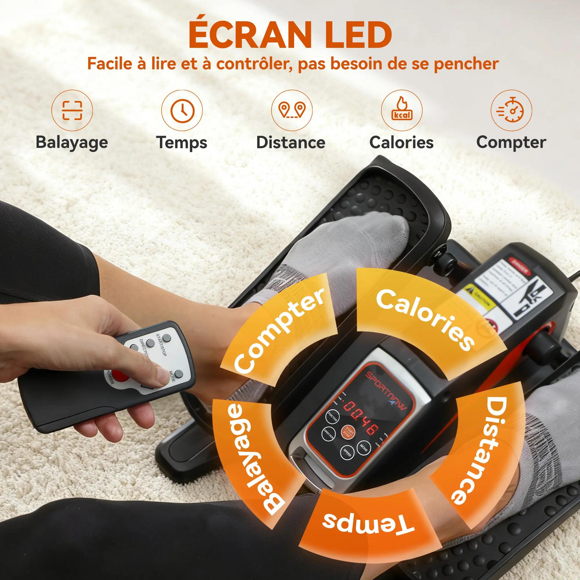 Mini Vélo elliptique 12 vitesses télécommande écran LCD 4/5