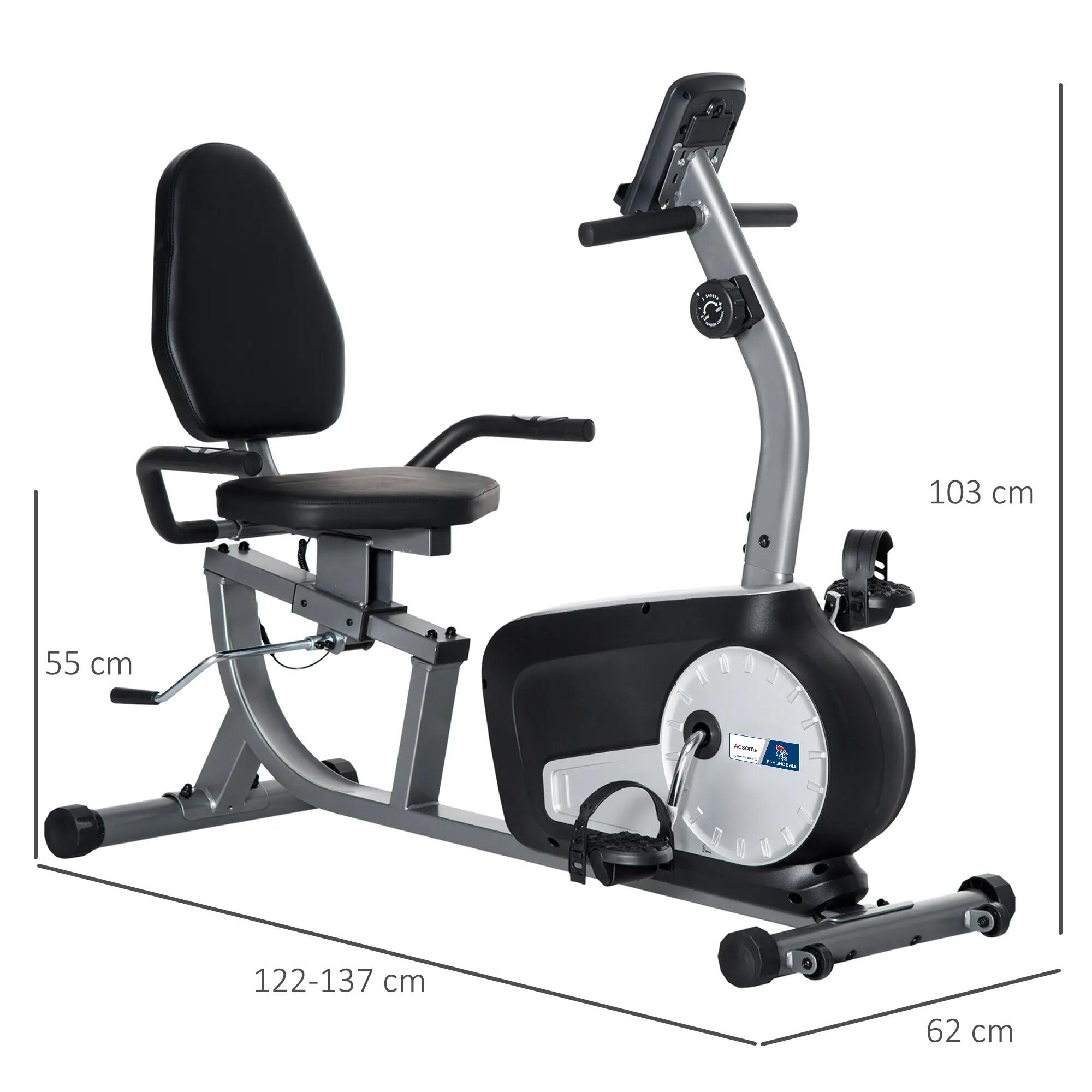 Vélo d'appartement semi-allongé - collaboration Aosom.fr x FFHandball 3/5
