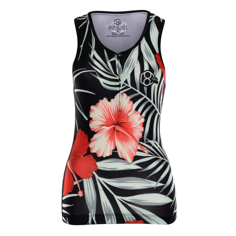 Maillot vélo sans manches pour femmes floral 8andCounting