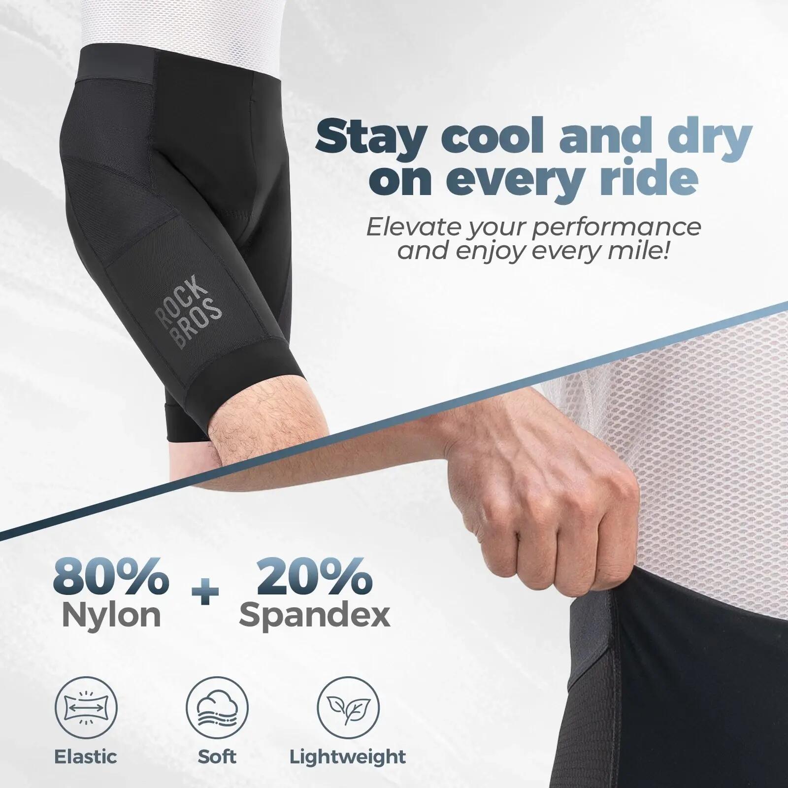 ROCKBROS Herren kurze Radlerhose Radshorts 4/6