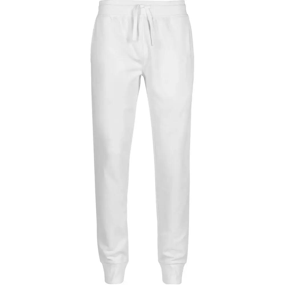Mens Jake Slim Jogging Bottoms (White)