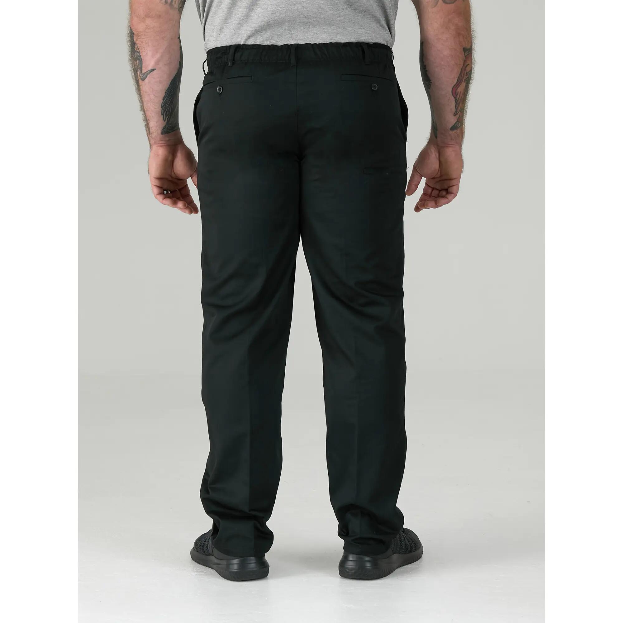 D555 Pantalon Uni À Taille Élastiquée BASILIO Homme (Noir) 5/6