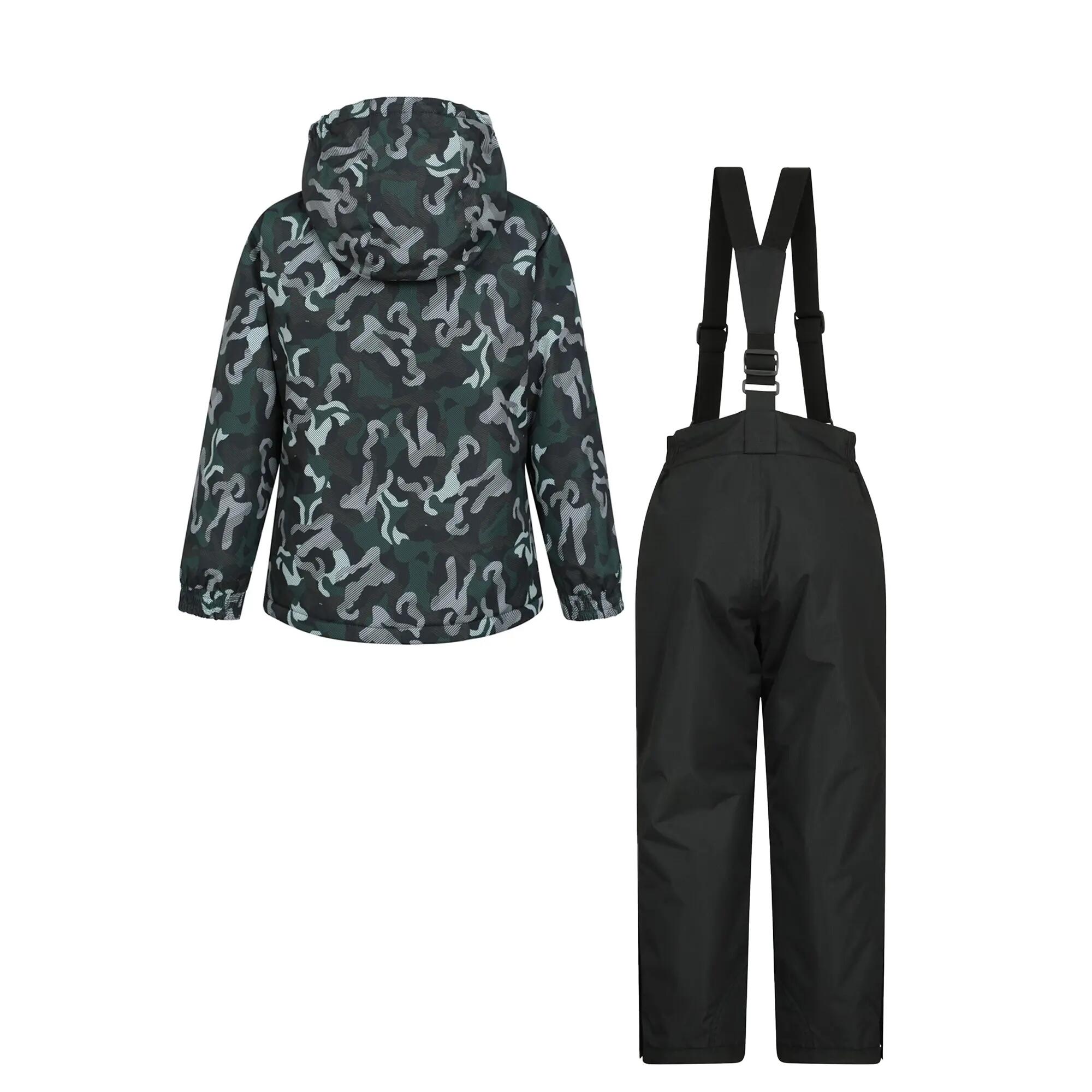 Giacca E Pantaloni Da Sci Camo Set Bambini Mountain Warehouse Nero 2/6