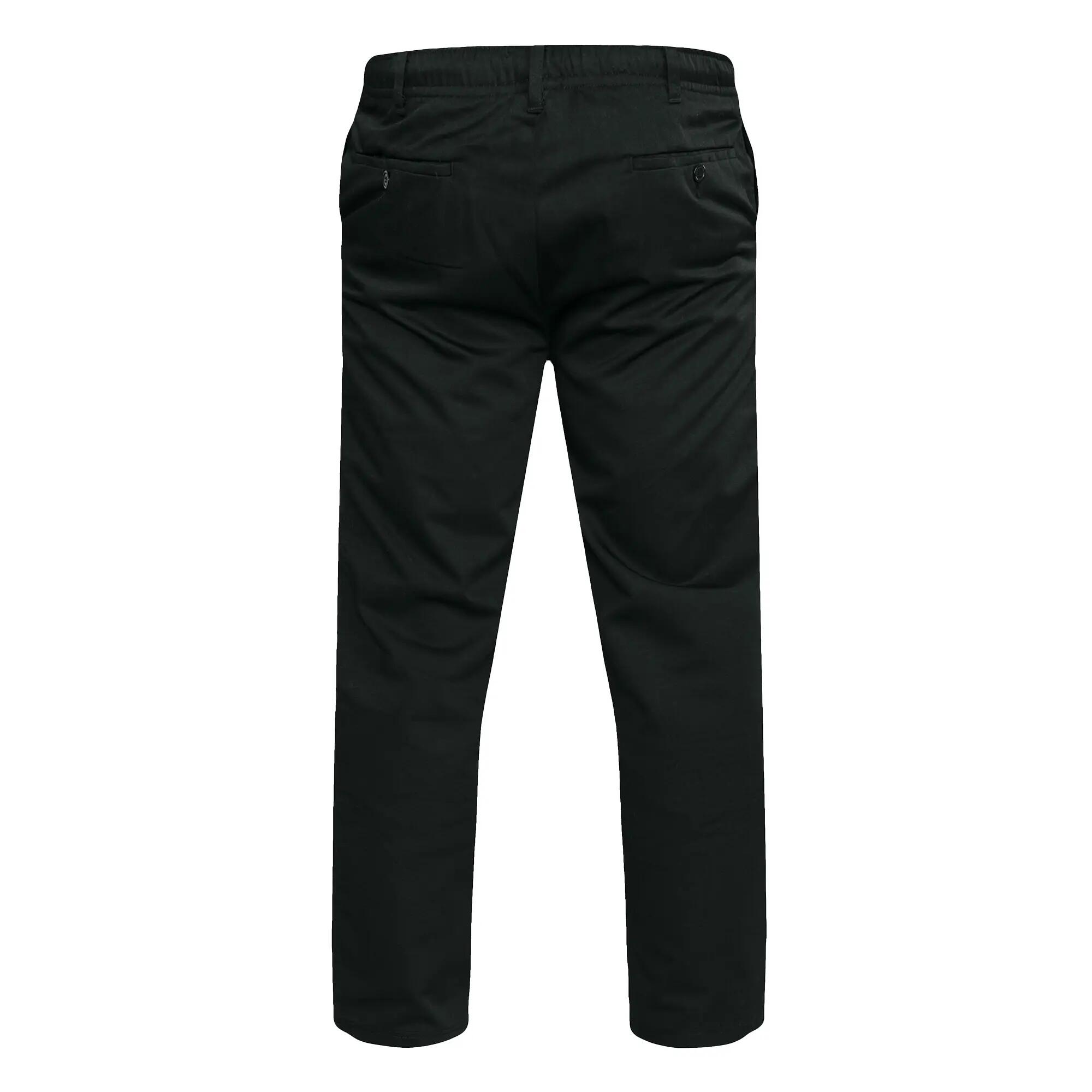 D555 Pantalon Uni À Taille Élastiquée BASILIO Homme (Noir) 3/6