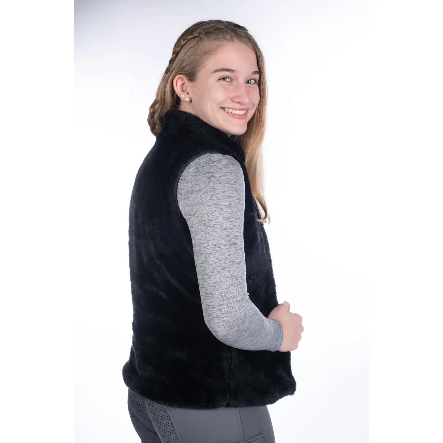 Paardrijshirt met lange mouwen en rolkraag meisje HKM Ruby 5/5