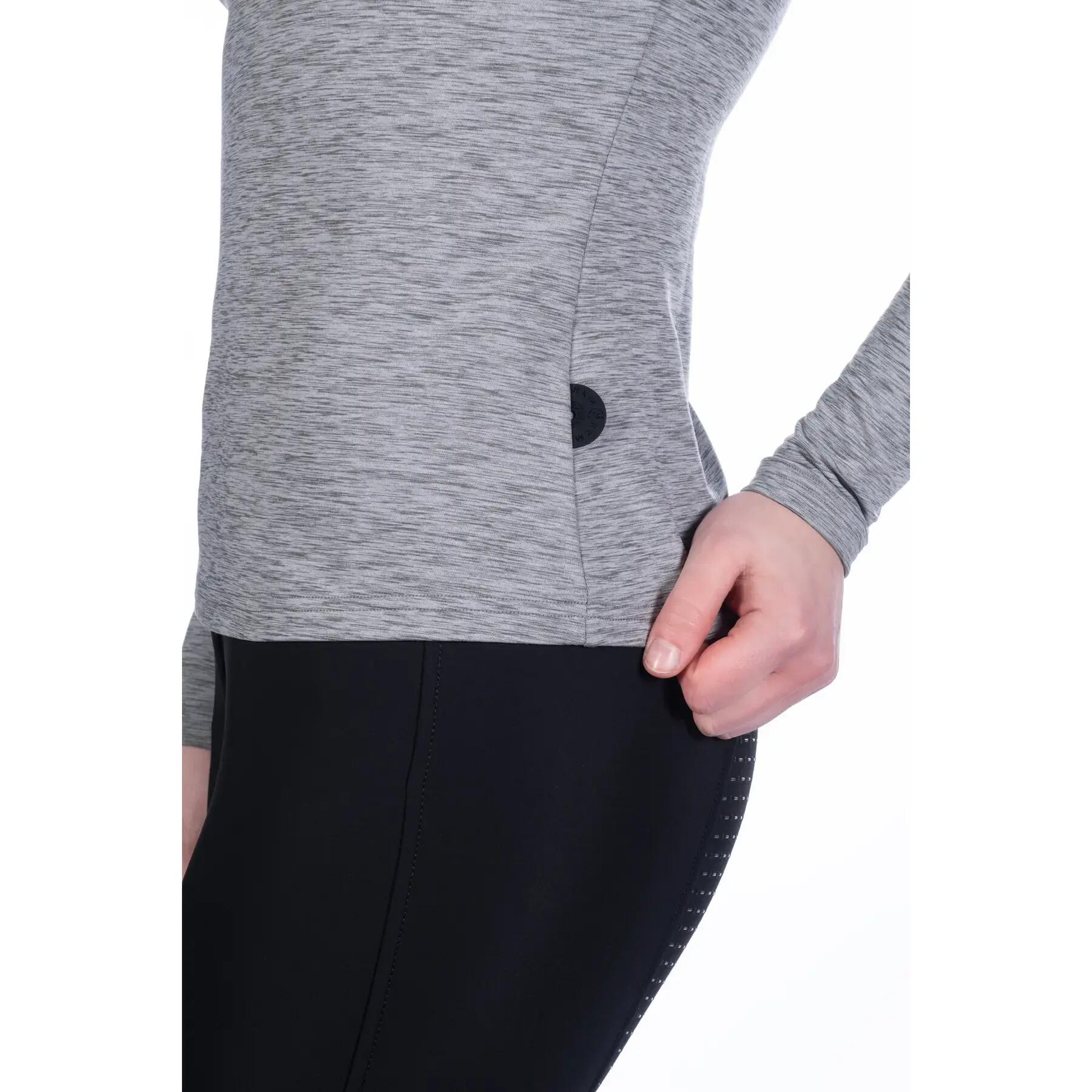 T-shirt equitazione a maniche lunghe da donna HKM Rosewood Melange 2/2