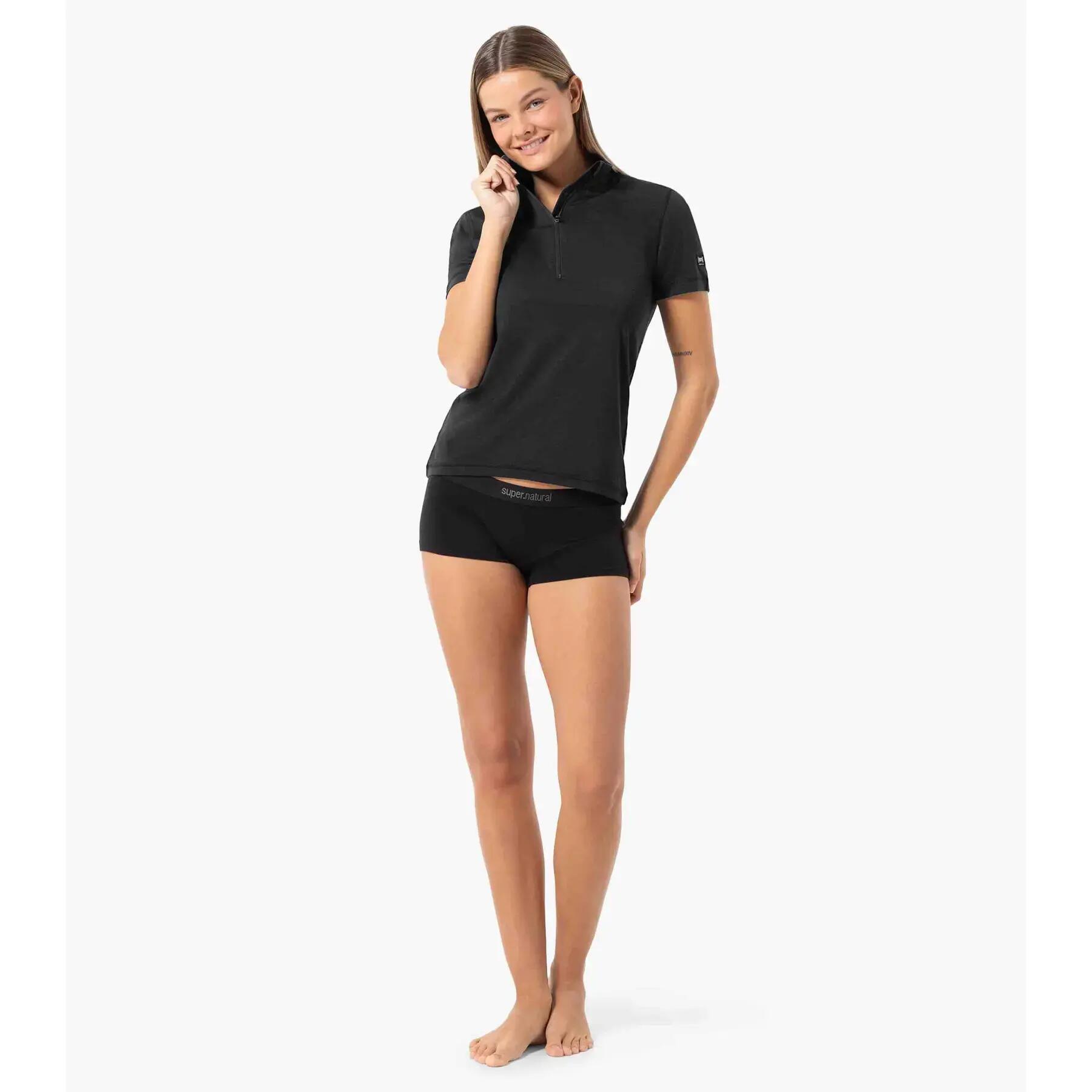 Maillot 1/4 zip femme super.natural Tundra175 3/5