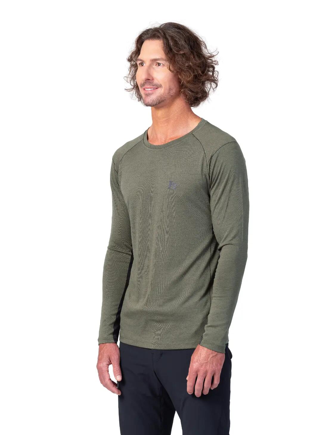Maglietta sportiva da uomo a maniche lunghe in lana merino Hannah 6/7