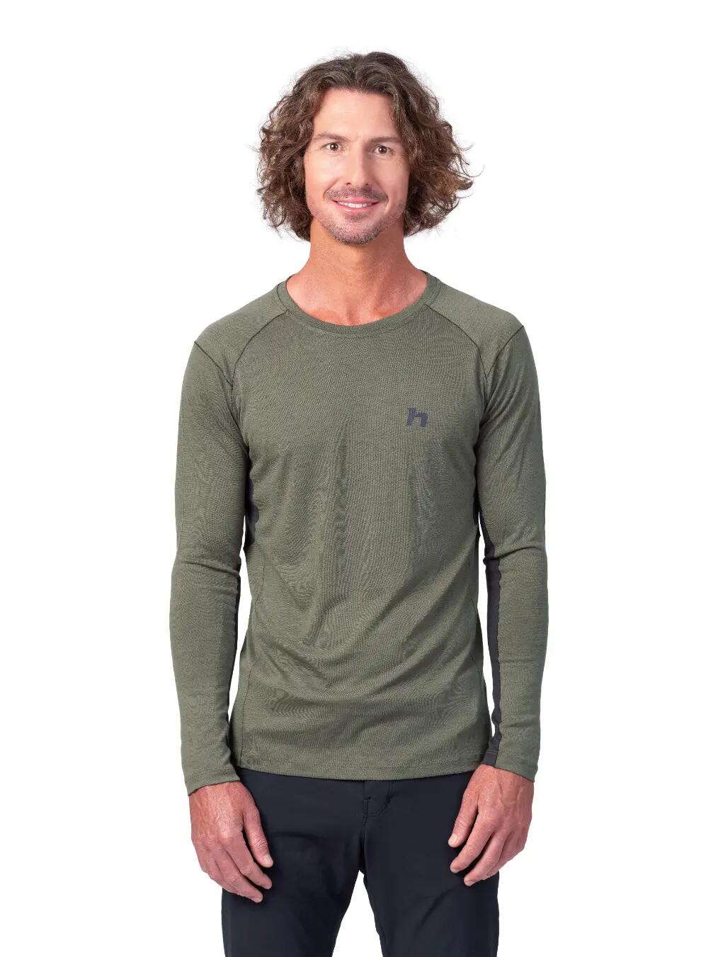 Maglietta sportiva da uomo a maniche lunghe in lana merino Hannah 4/7