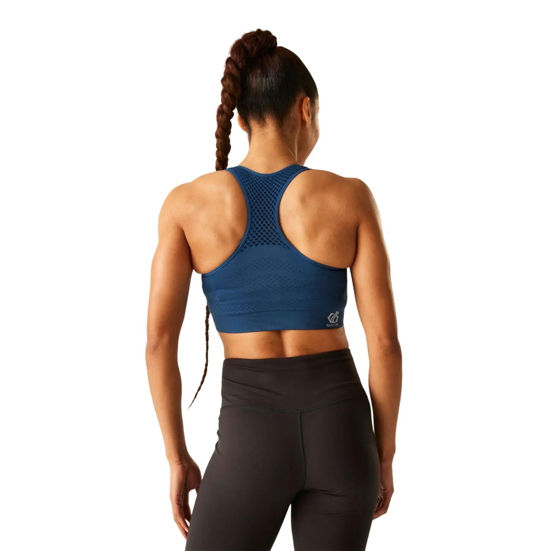 Dames Dont Sweat It II Sportbeha (Maanlicht Denim) 6/7