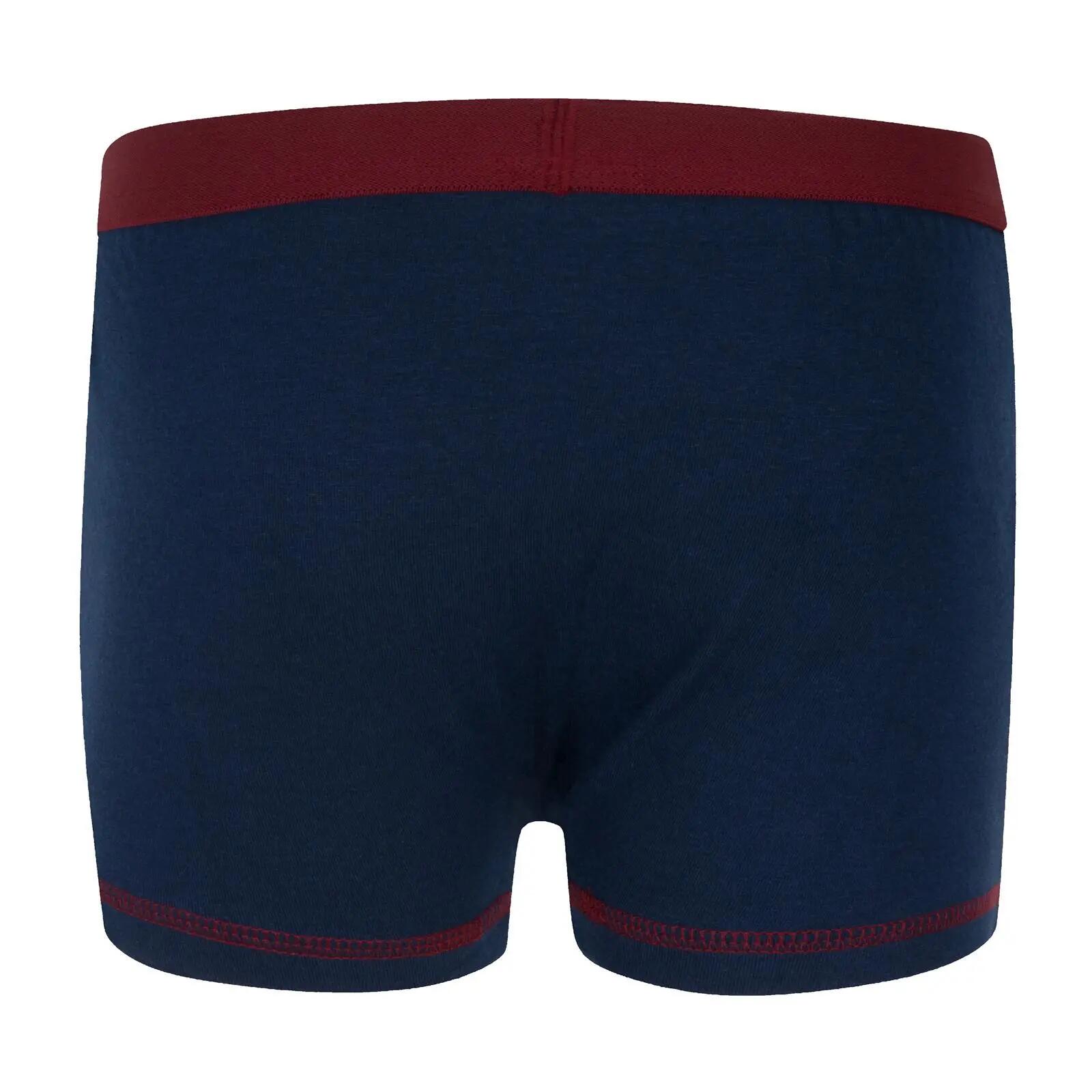 Boxers Garçon (Bleu Marine / Rouge Bordeaux / Bleu) 5/6