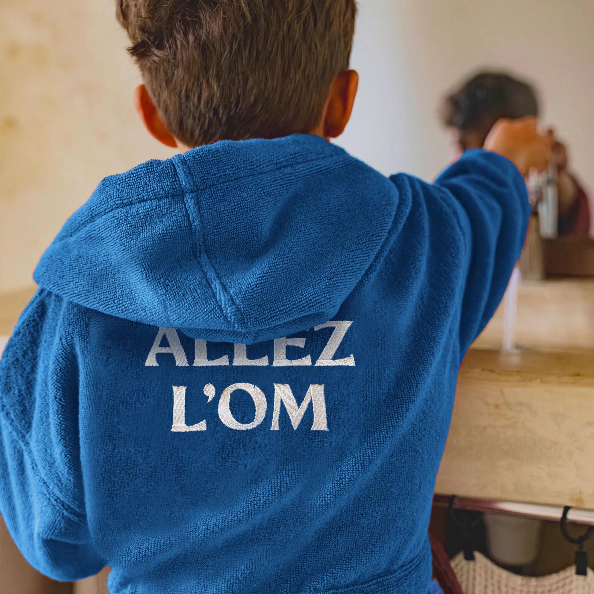 Peignoir de bain enfant 100% coton football Marseille - Dribble 5/7