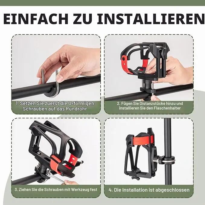 ROCKBROS Fahrrad Flaschenhalter Motorrad Becherhalter 6/6