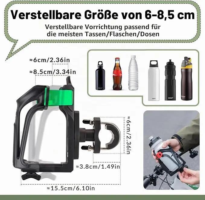 ROCKBROS Fahrrad Flaschenhalter Motorrad Becherhalter 5/6