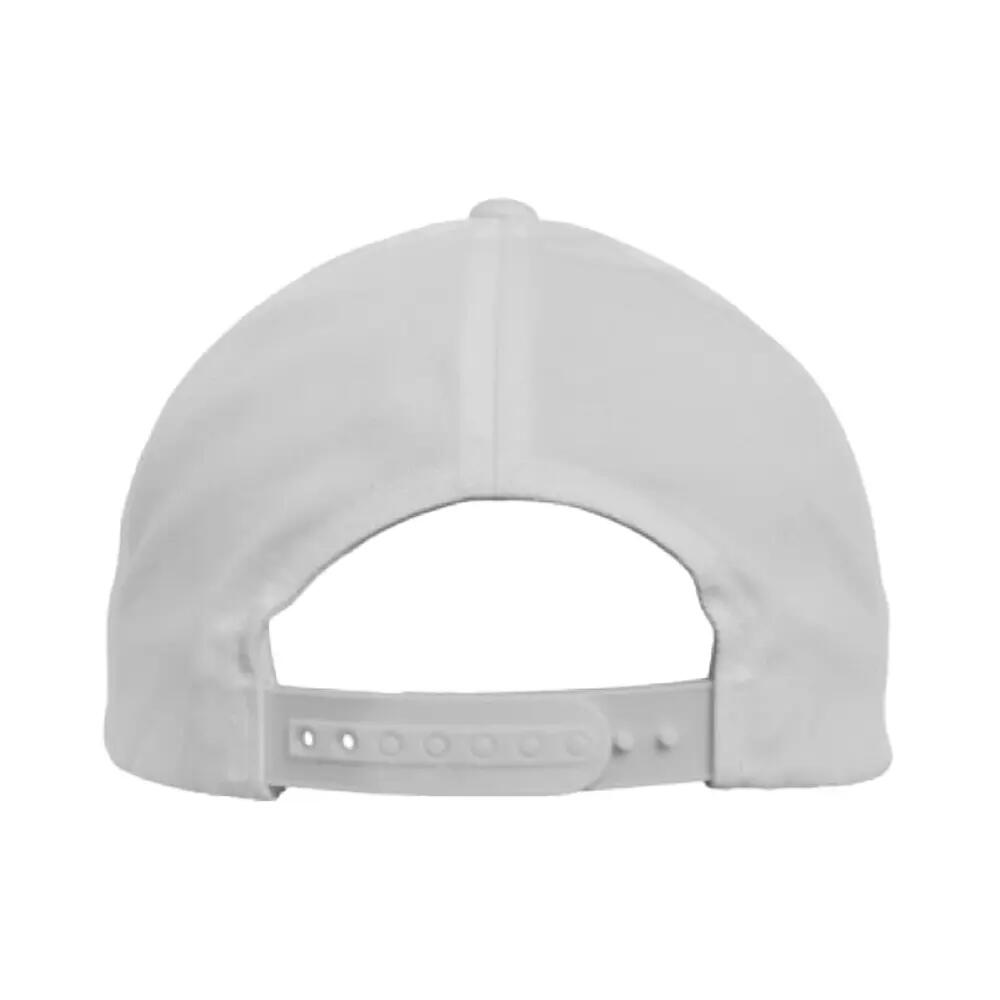 Boné clássico de 5 painéis com fecho de correr (Branco) 2/4