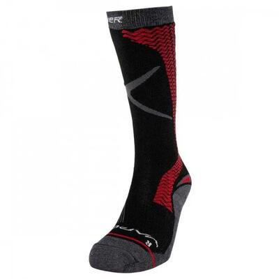 Volwassen uniseks pro vapor tall hockey sokken (zwart, rood)