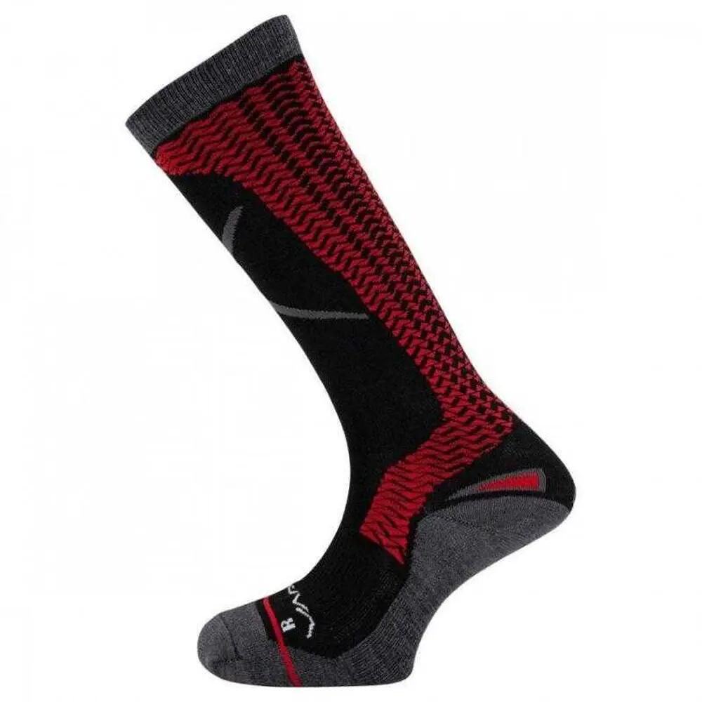Volwassen uniseks Pro Vapor Tall Hockey Sokken (Zwart, Rood) 3/3