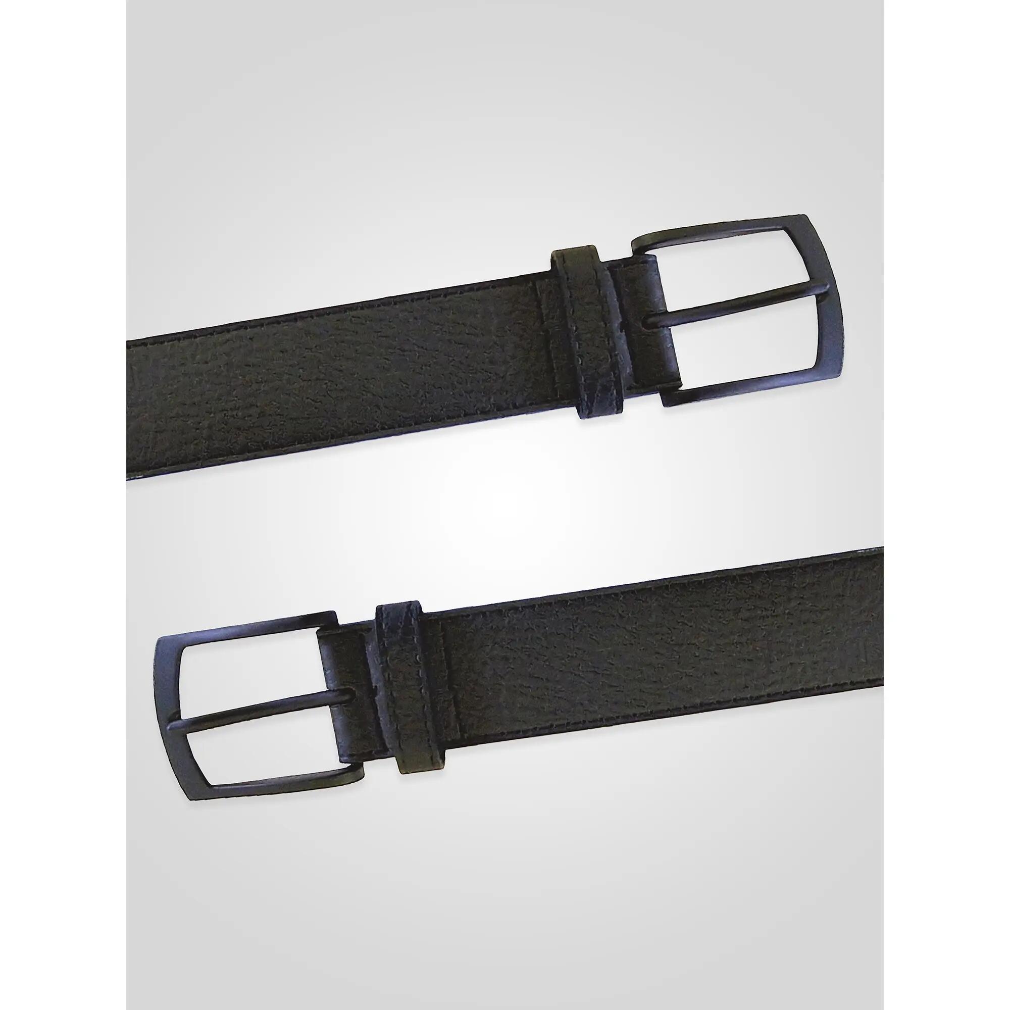 Gürtel "D555 Ozzy", Matt, Geklebtes Leder Herren Schwarz 4/5