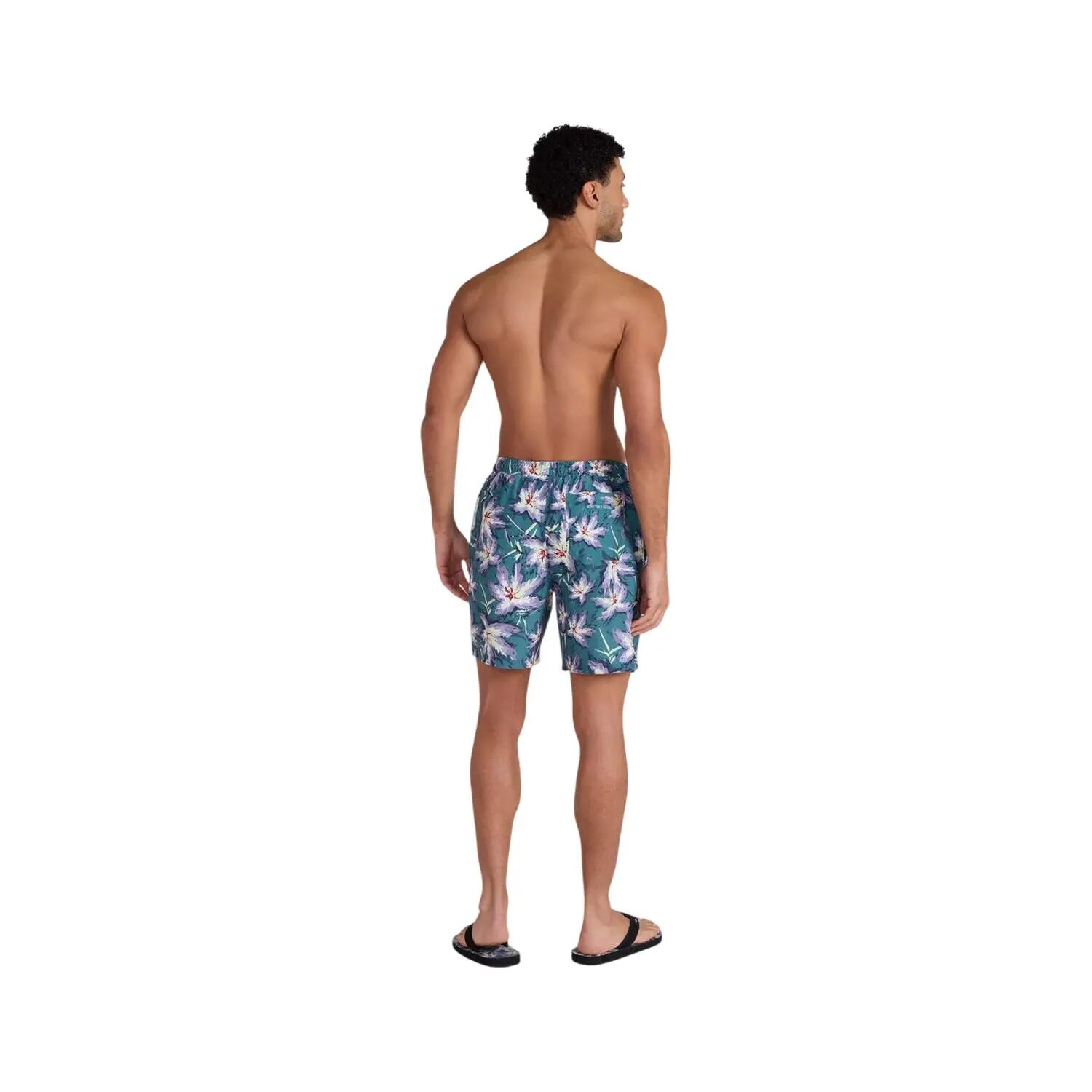 Mens Deep Dive Floral Board Shorts (Green) 4/4