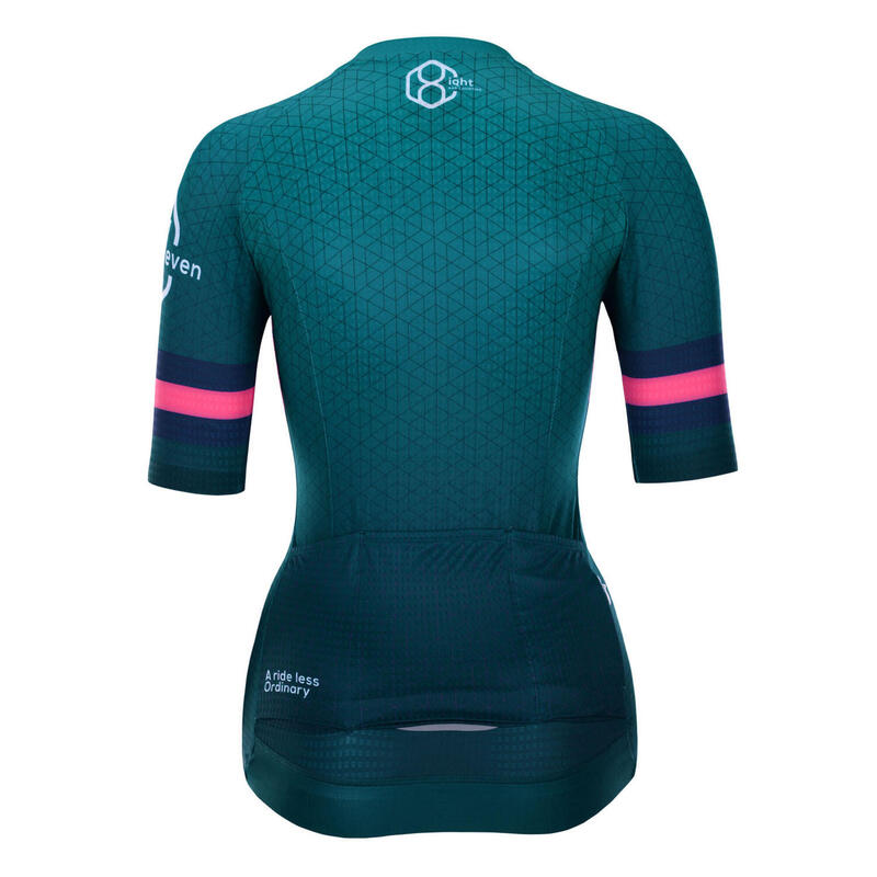 Maillot de cyclisme, manches courtes pour enfants vert 8andCounting