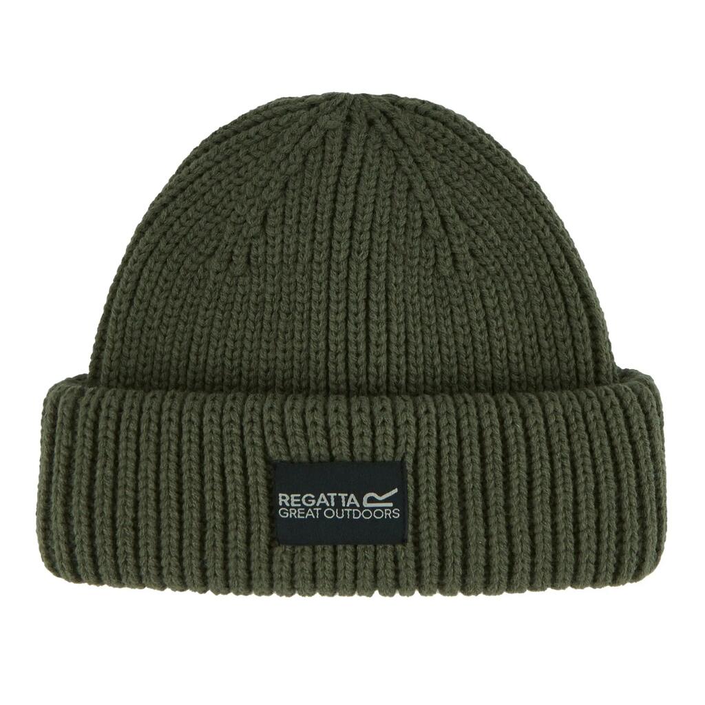 Childrens/Kids Connora Fisherman Logo Beanie (Olive Green)