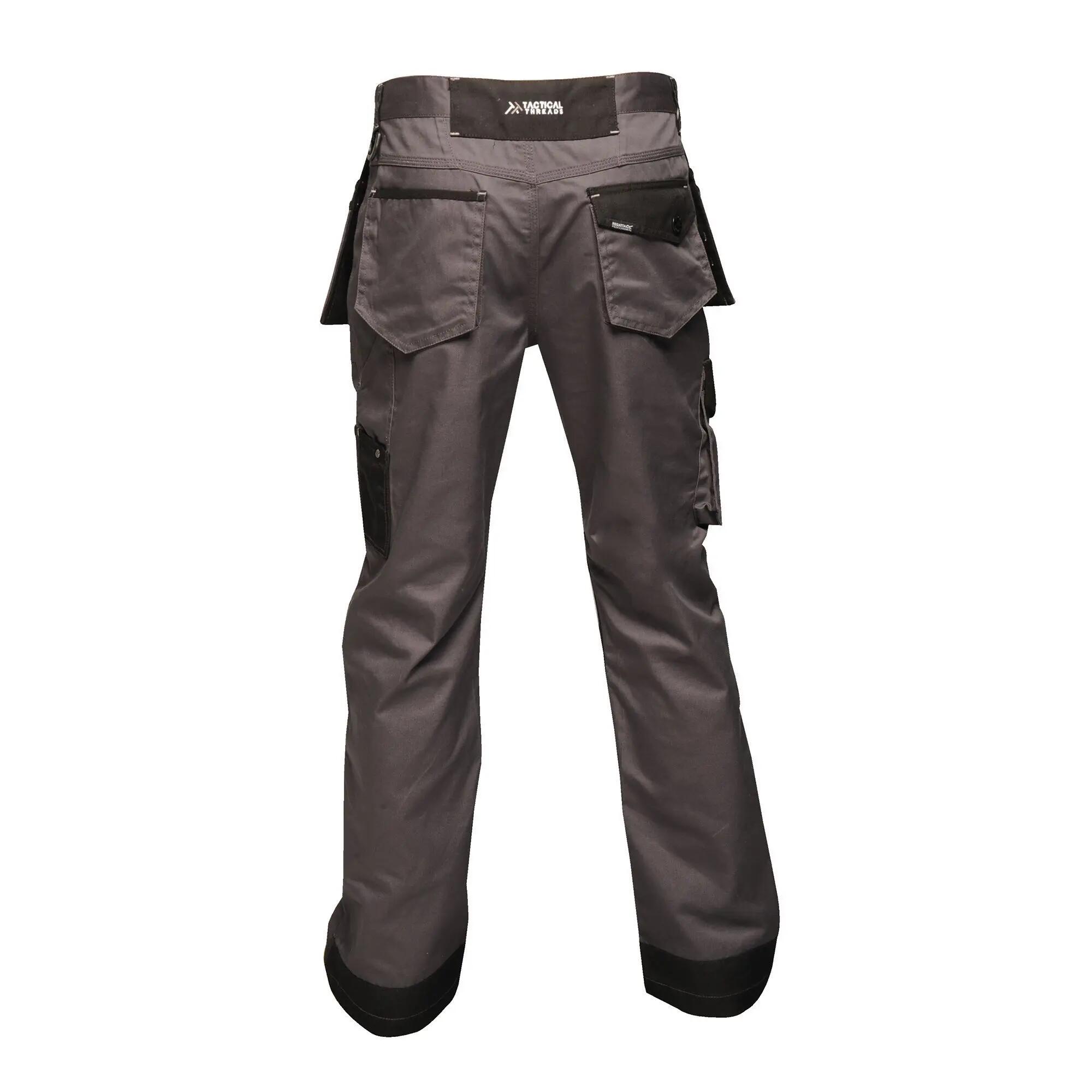 Mens Work Trousers (Iron/Black) 3/4