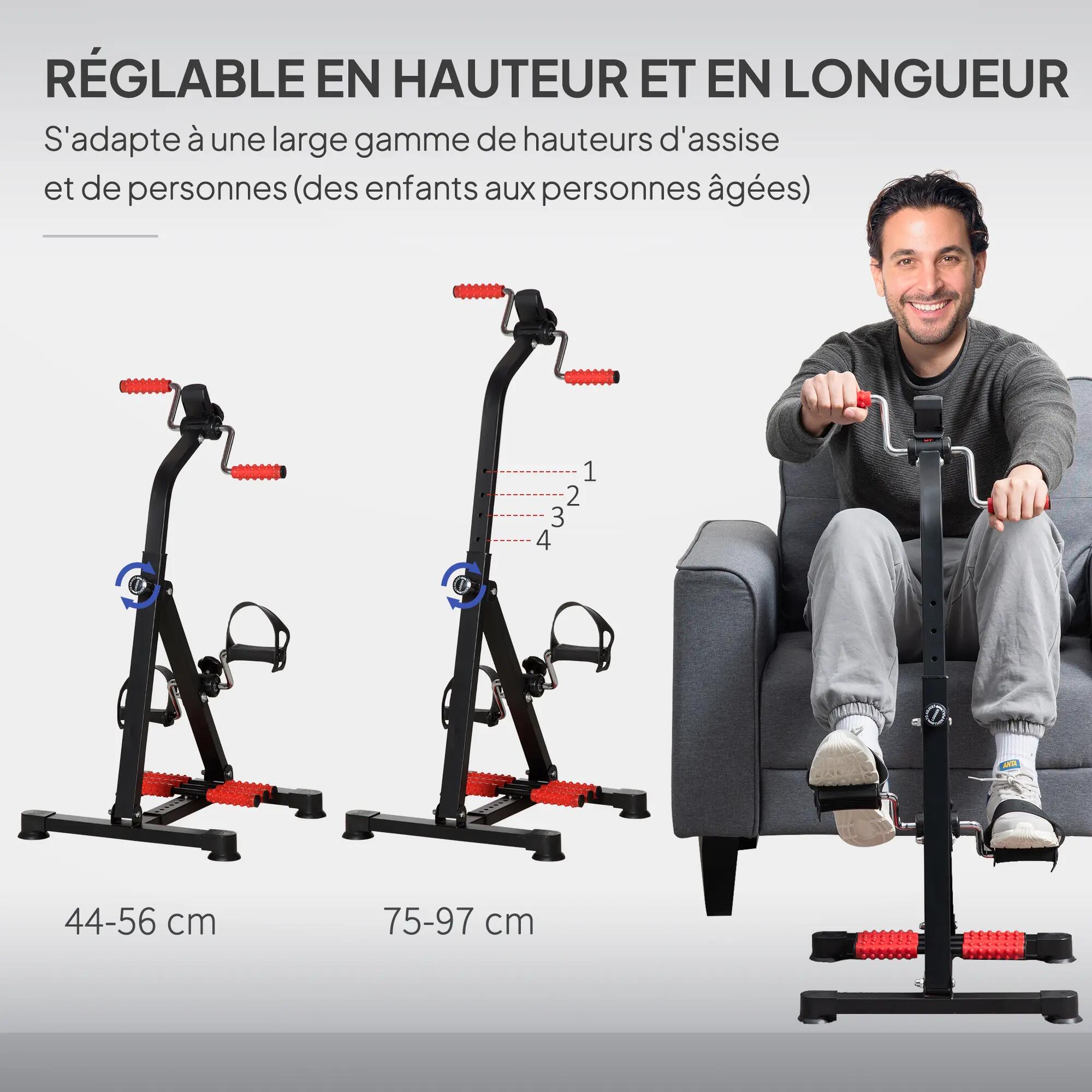 Vélo de rééducation bras et jambes réglable écran LCD multifonction 5/5