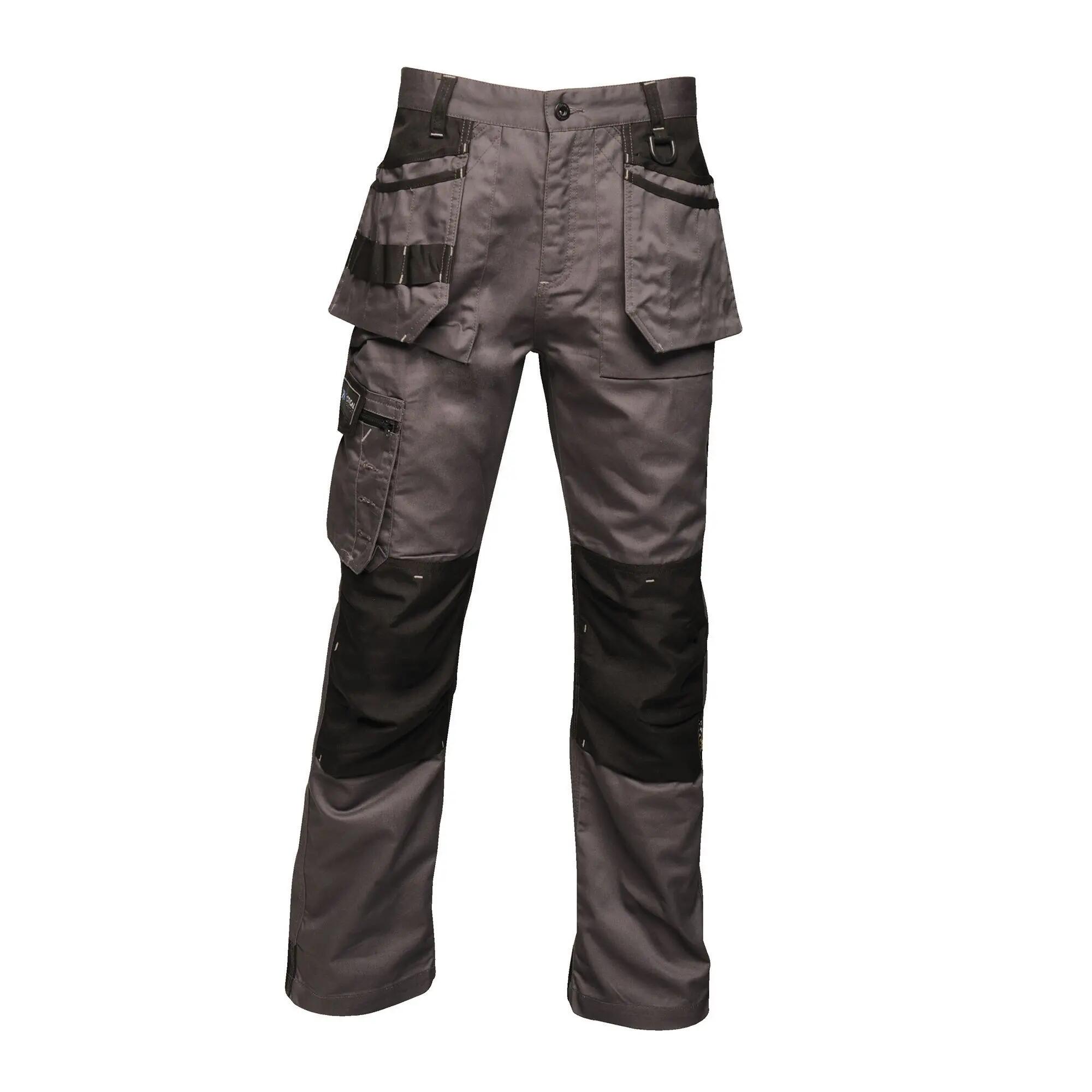 Mens Work Trousers (Iron/Black) 2/4