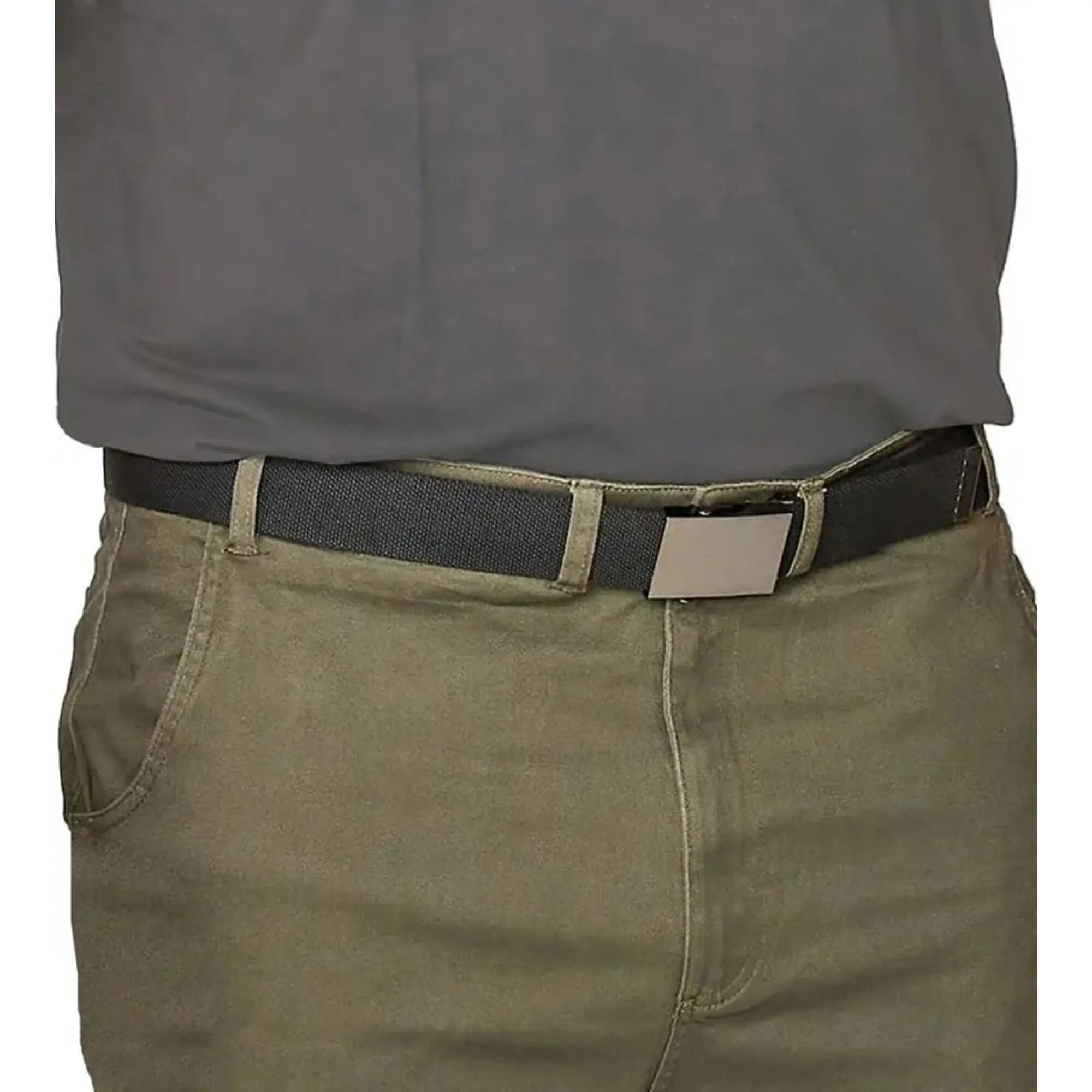 Mens D555 Edward Plain Webbing Belt (Black) 3/3